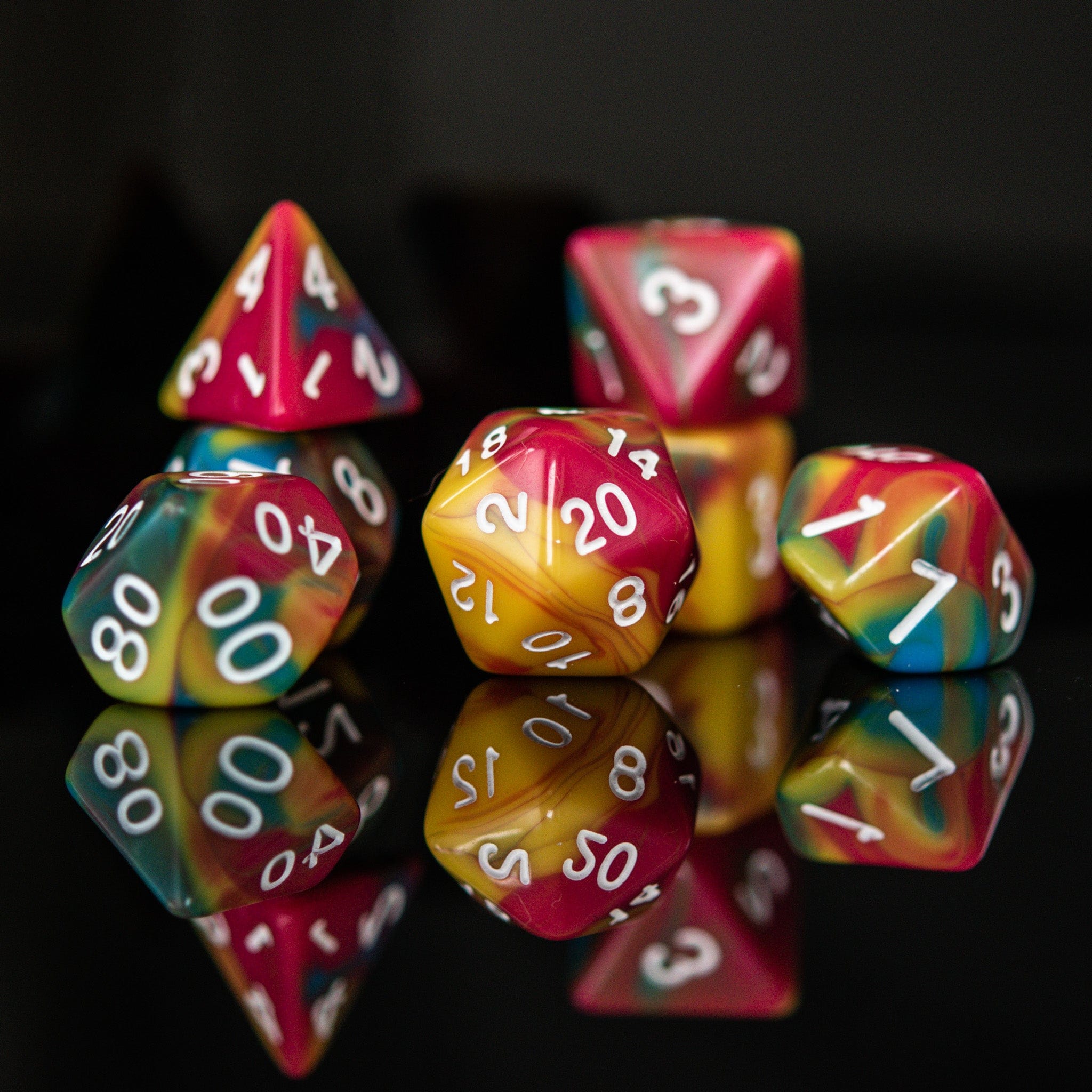 Misty Mountain Gaming Acrylic Dice Candy Store Acrylic Dice Set