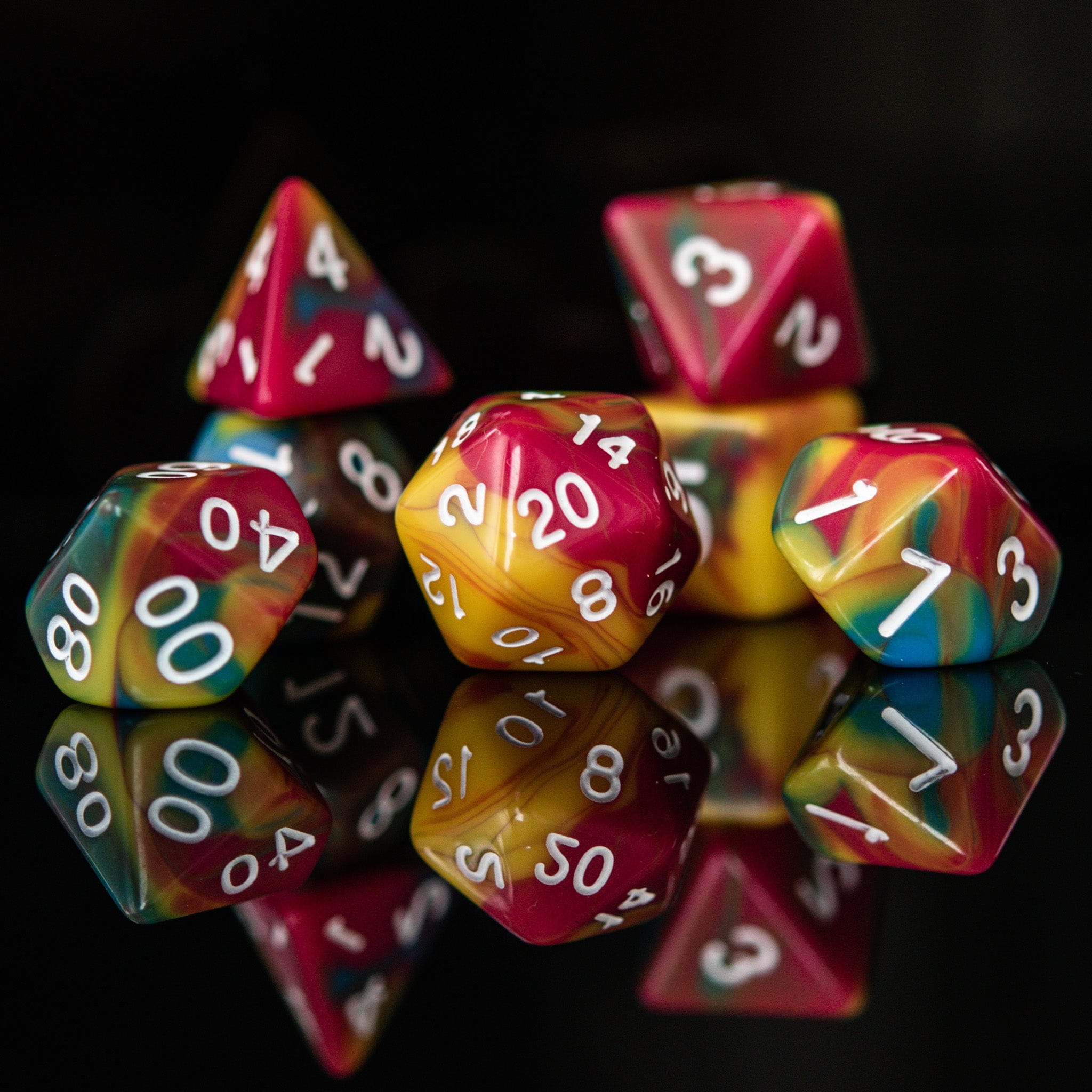 Misty Mountain Gaming Acrylic Dice Candy Store Acrylic Dice Set