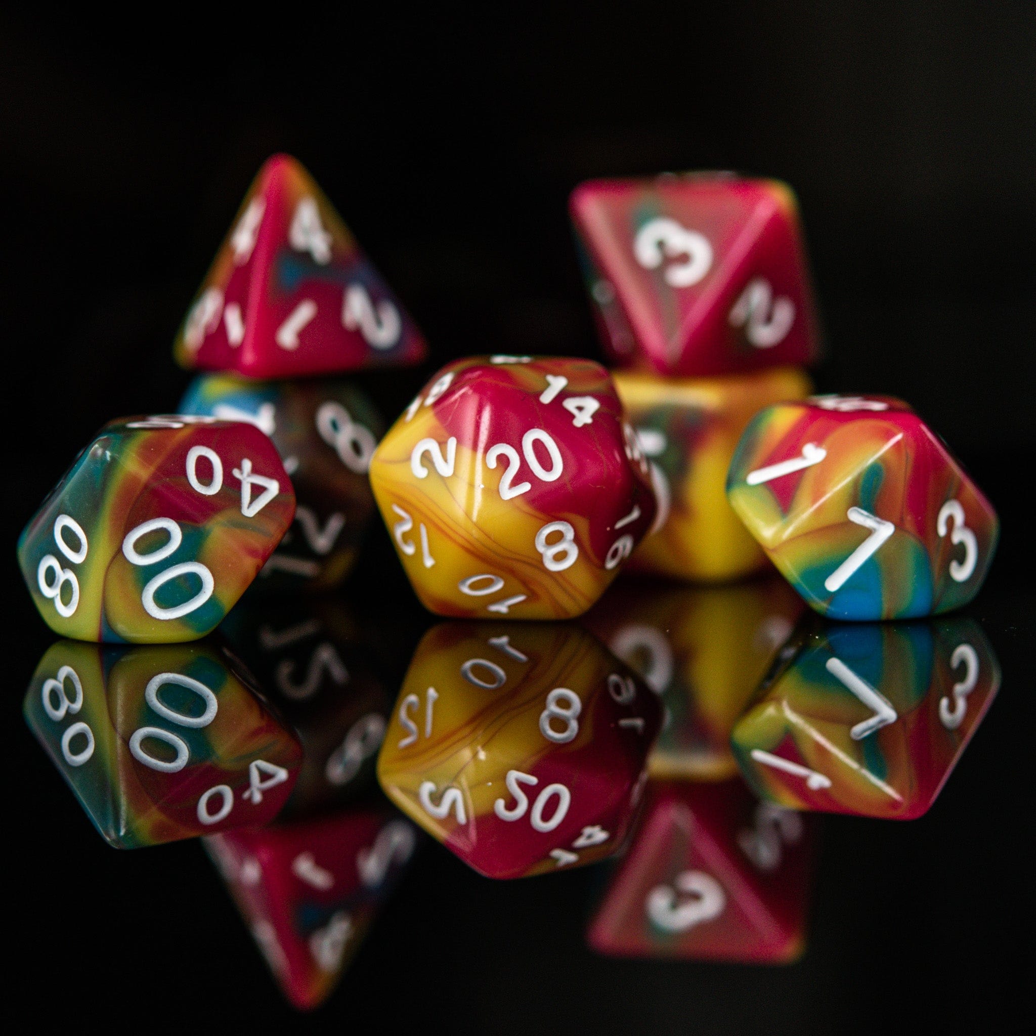 Misty Mountain Gaming Acrylic Dice Candy Store Acrylic Dice Set