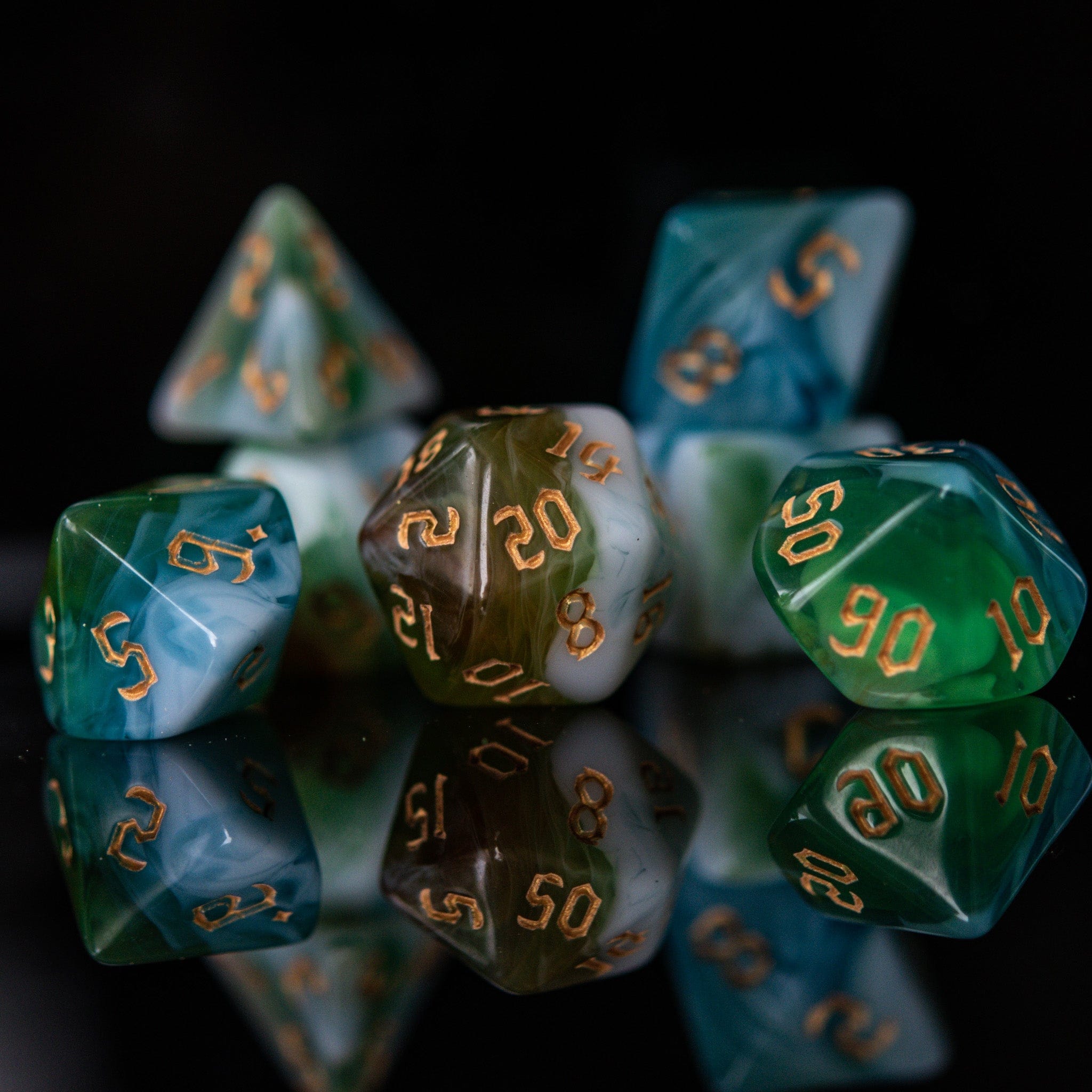 Misty Mountain Gaming Acrylic Dice Cleric Class Acrylic Dice Set