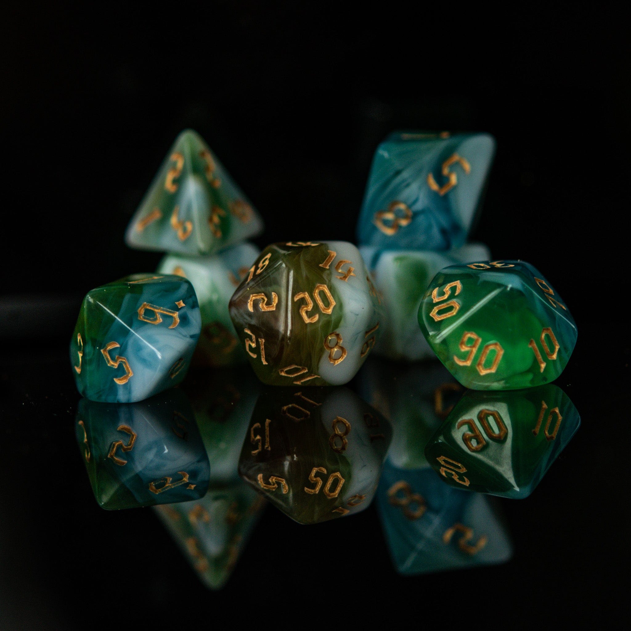 Misty Mountain Gaming Acrylic Dice Cleric Class Acrylic Dice Set