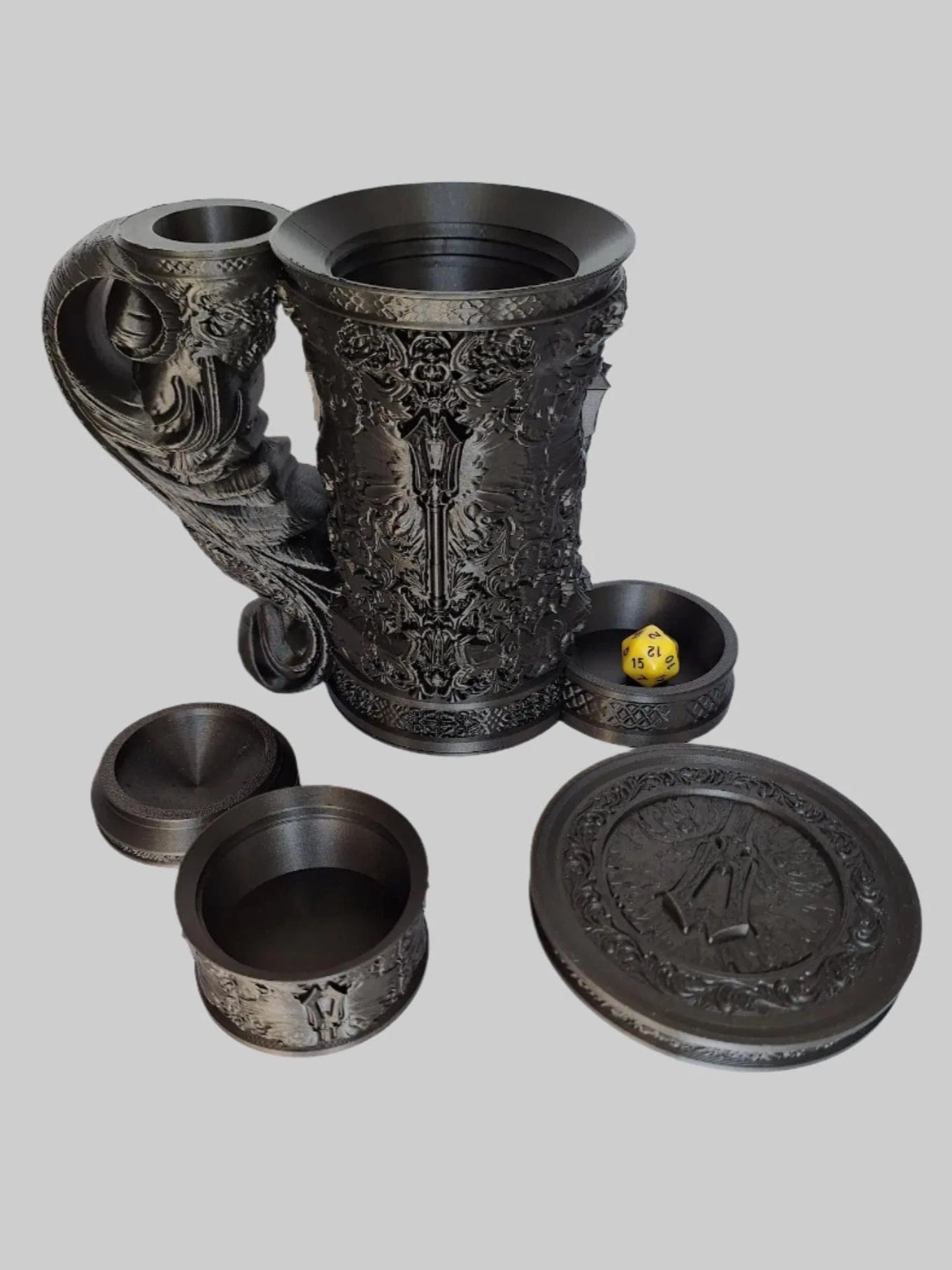 Fabletop Dice Mug Cleric Dice Tower Mug – Sanctified Sips & Rolls