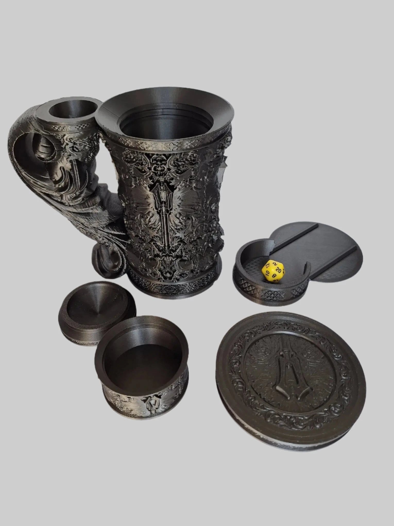 Fabletop Dice Mug Cleric Dice Tower Mug – Sanctified Sips & Rolls