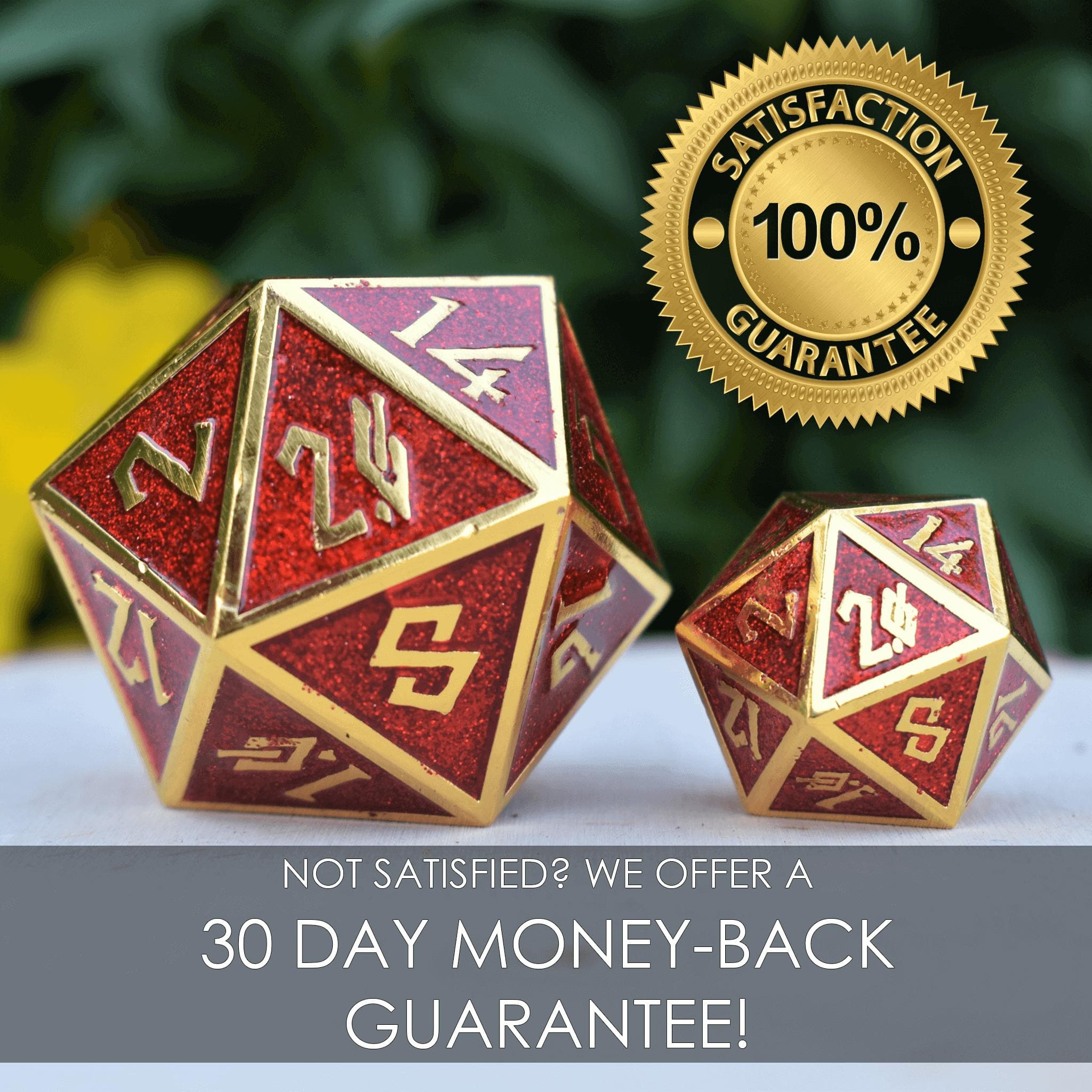 Misty Mountain Gaming Metal Cleric's Domain Red & Gold Metal Dice Set