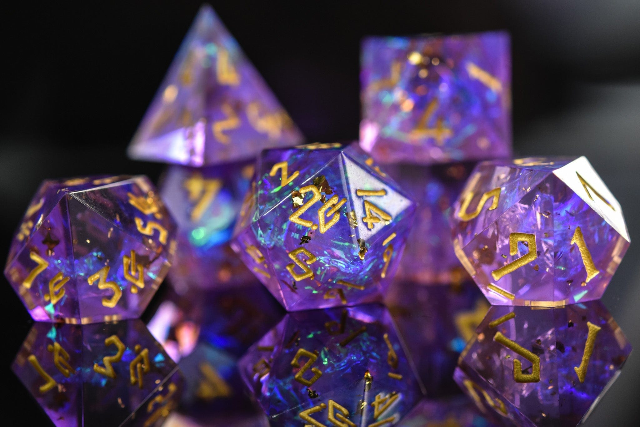 Misty Mountain Gaming Resin Conjure Celestial Sharp-Edged Resin Dice Set