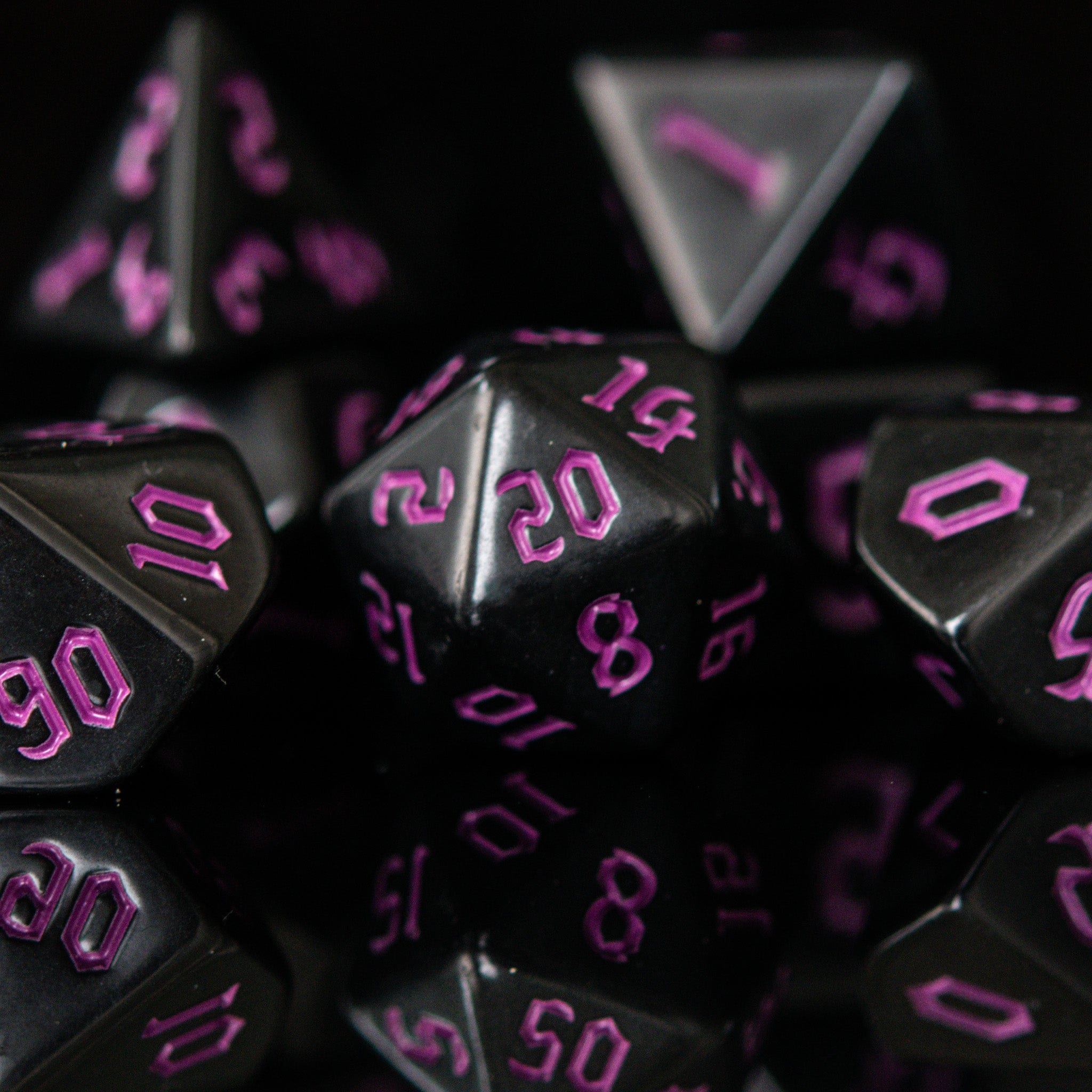 Misty Mountain Gaming Acrylic Dice Dark Cathedral Purple Acrylic Dice Set