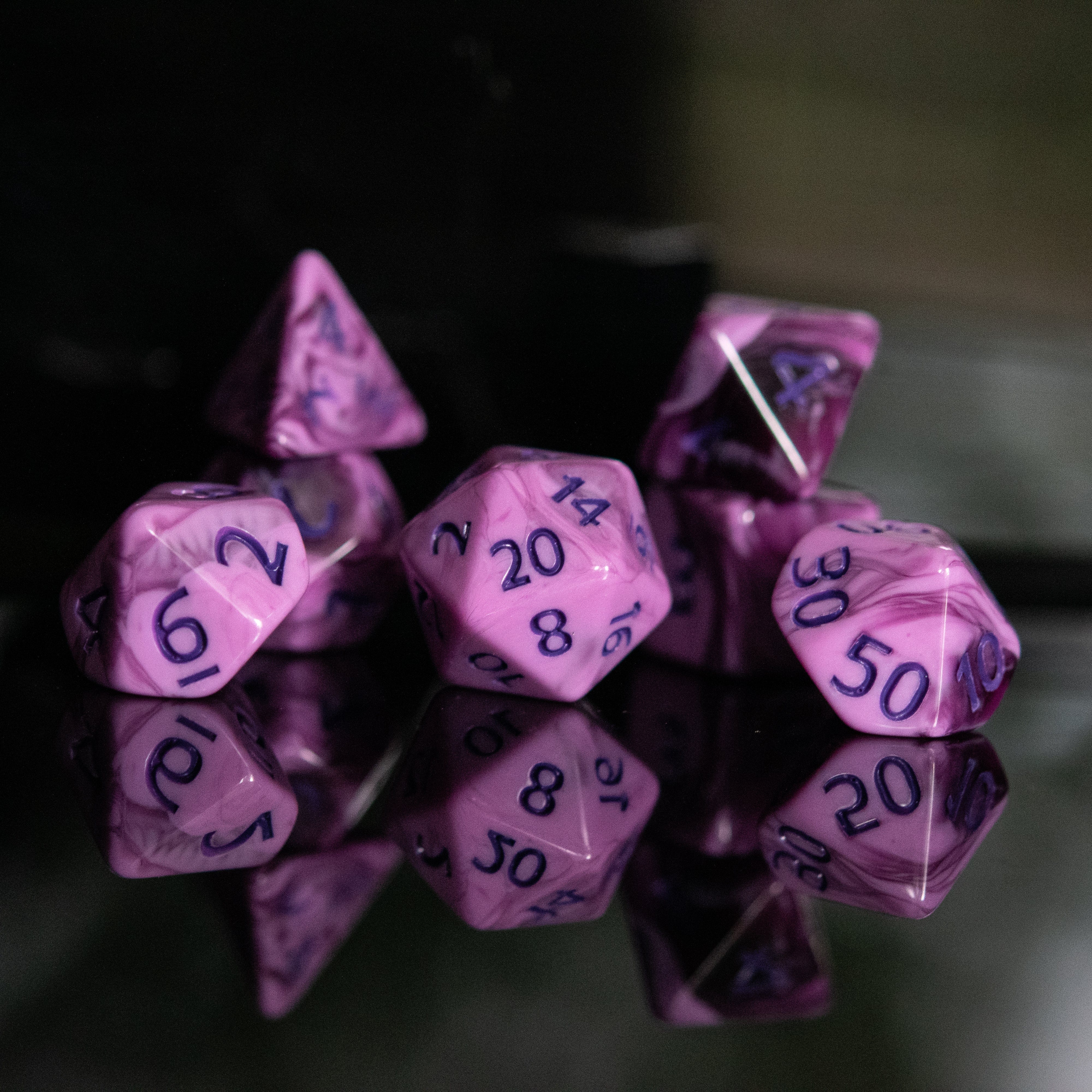 Misty Mountain Gaming Acrylic Dice Dark Cherry Acrylic Dice Set