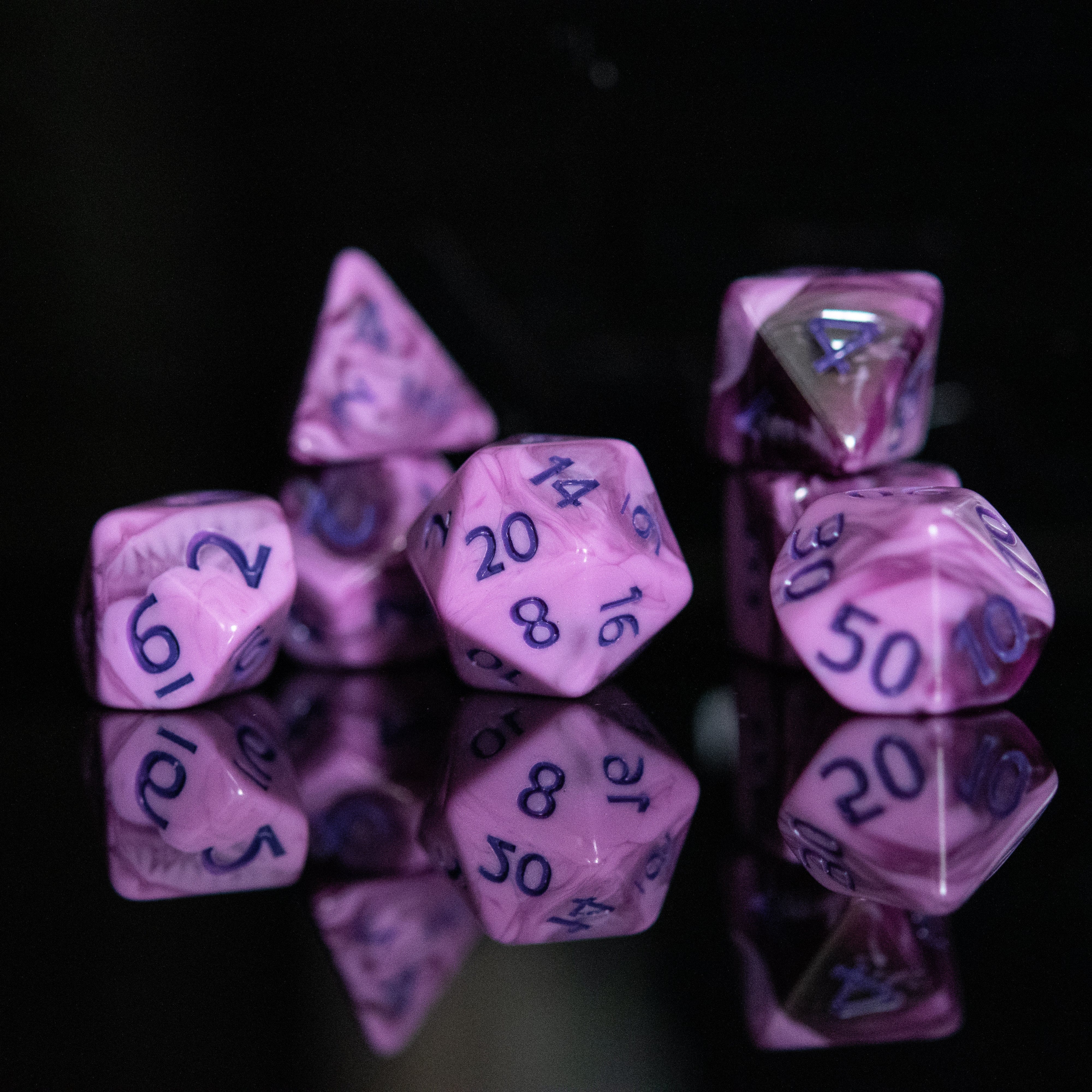 Misty Mountain Gaming Acrylic Dice Dark Cherry Acrylic Dice Set