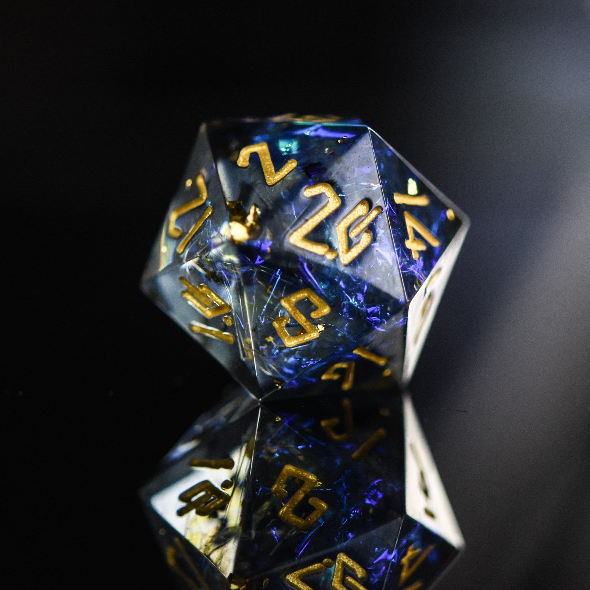 Misty Mountain Gaming Resin Dark Star Sharp-Edged Resin Dice Set