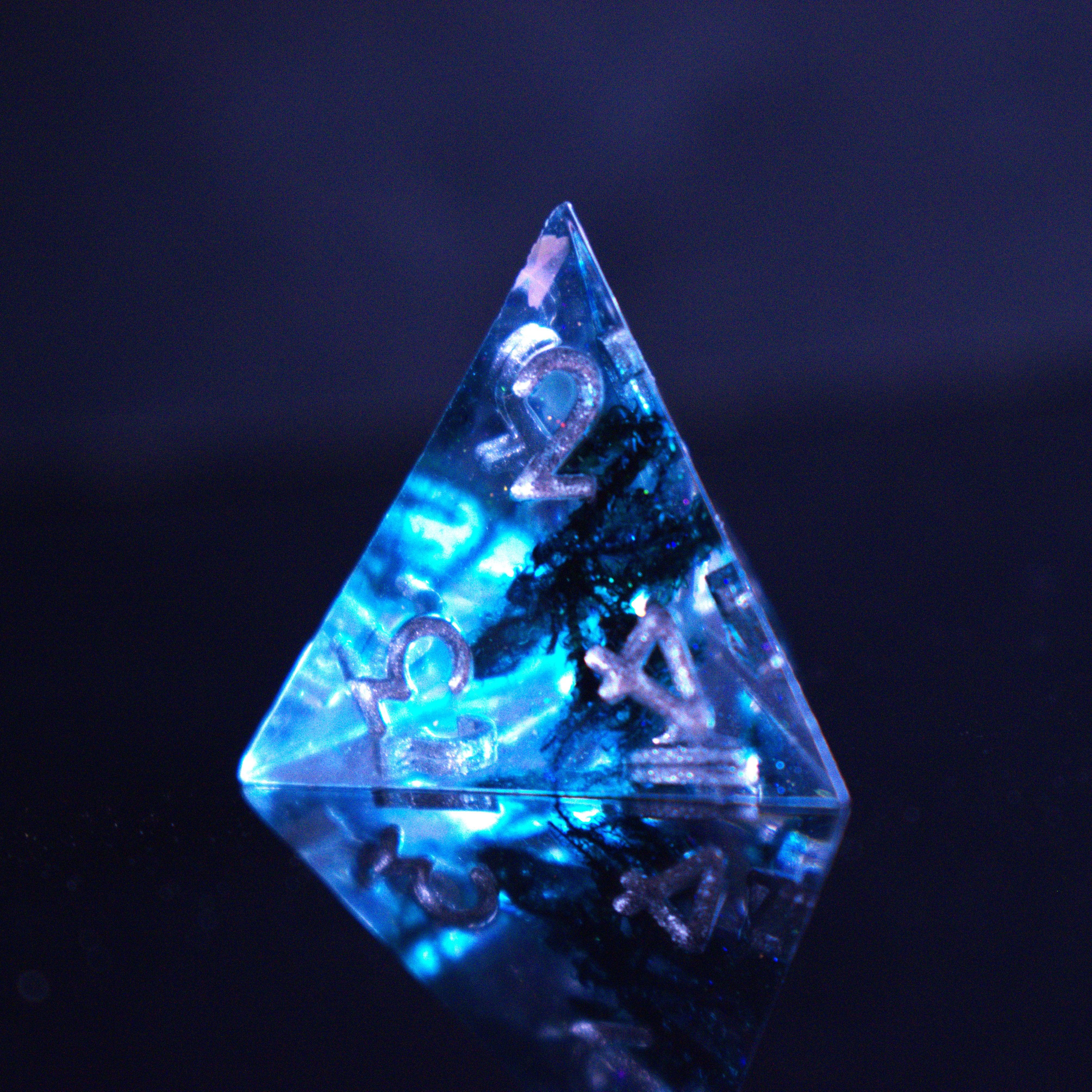 Misty Mountain Gaming Resin Dark Tide Sharp-Edged Resin Dice Set