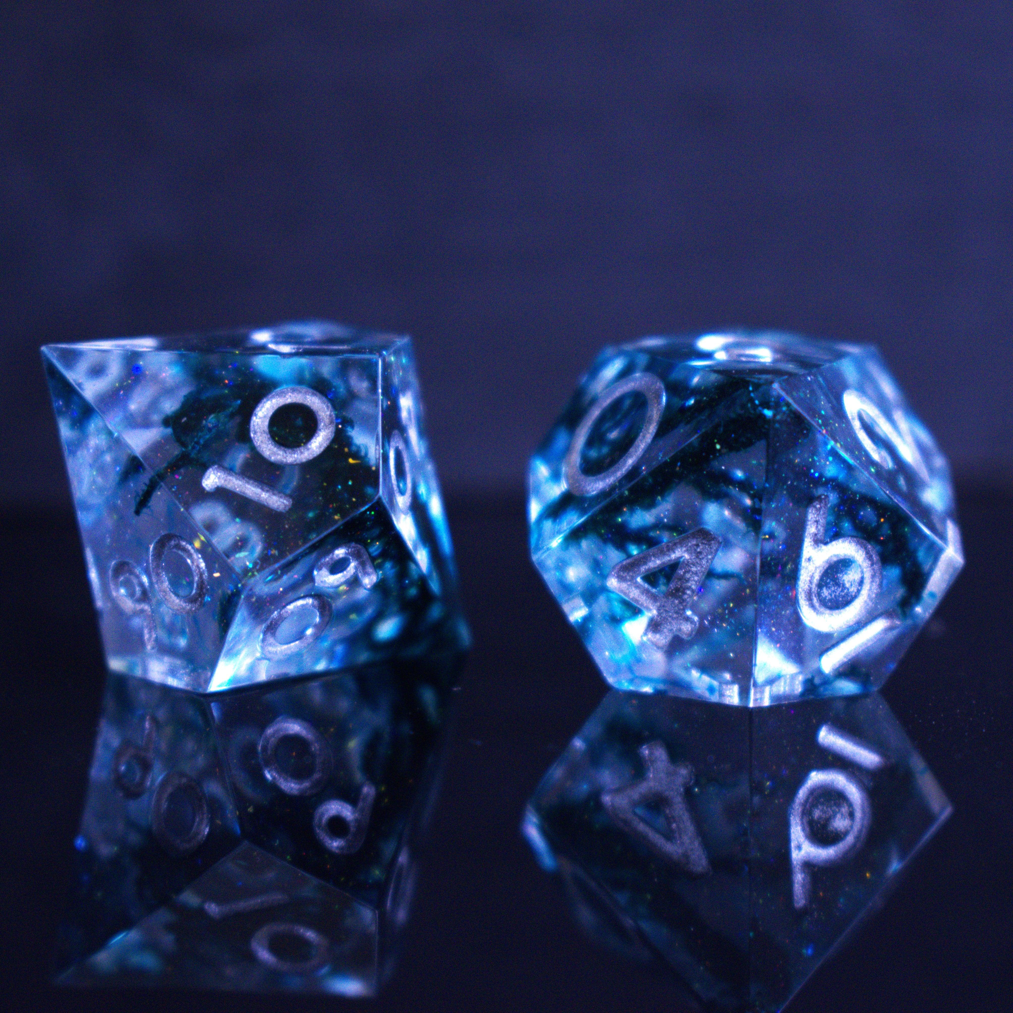 Misty Mountain Gaming Resin Dark Tide Sharp-Edged Resin Dice Set