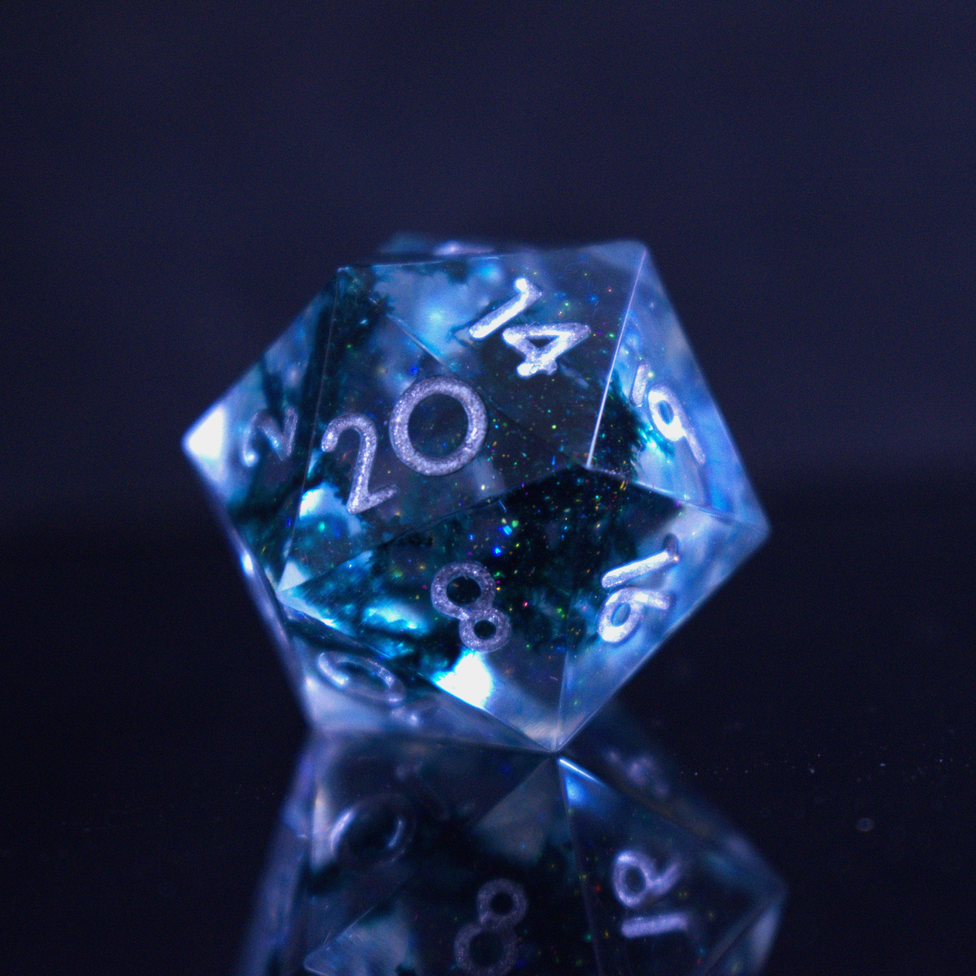 Misty Mountain Gaming Resin Dark Tide Sharp-Edged Resin Dice Set