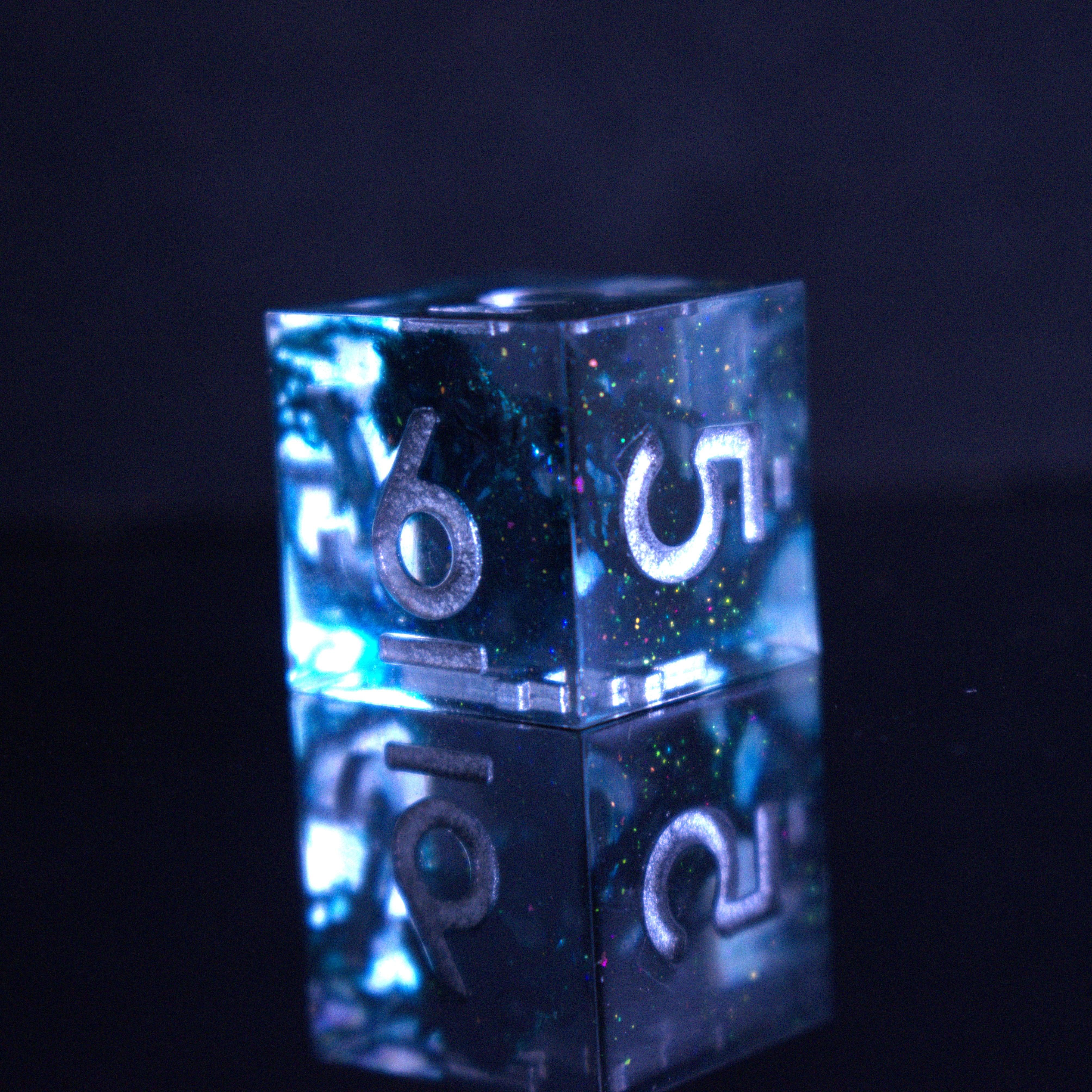 Misty Mountain Gaming Resin Dark Tide Sharp-Edged Resin Dice Set