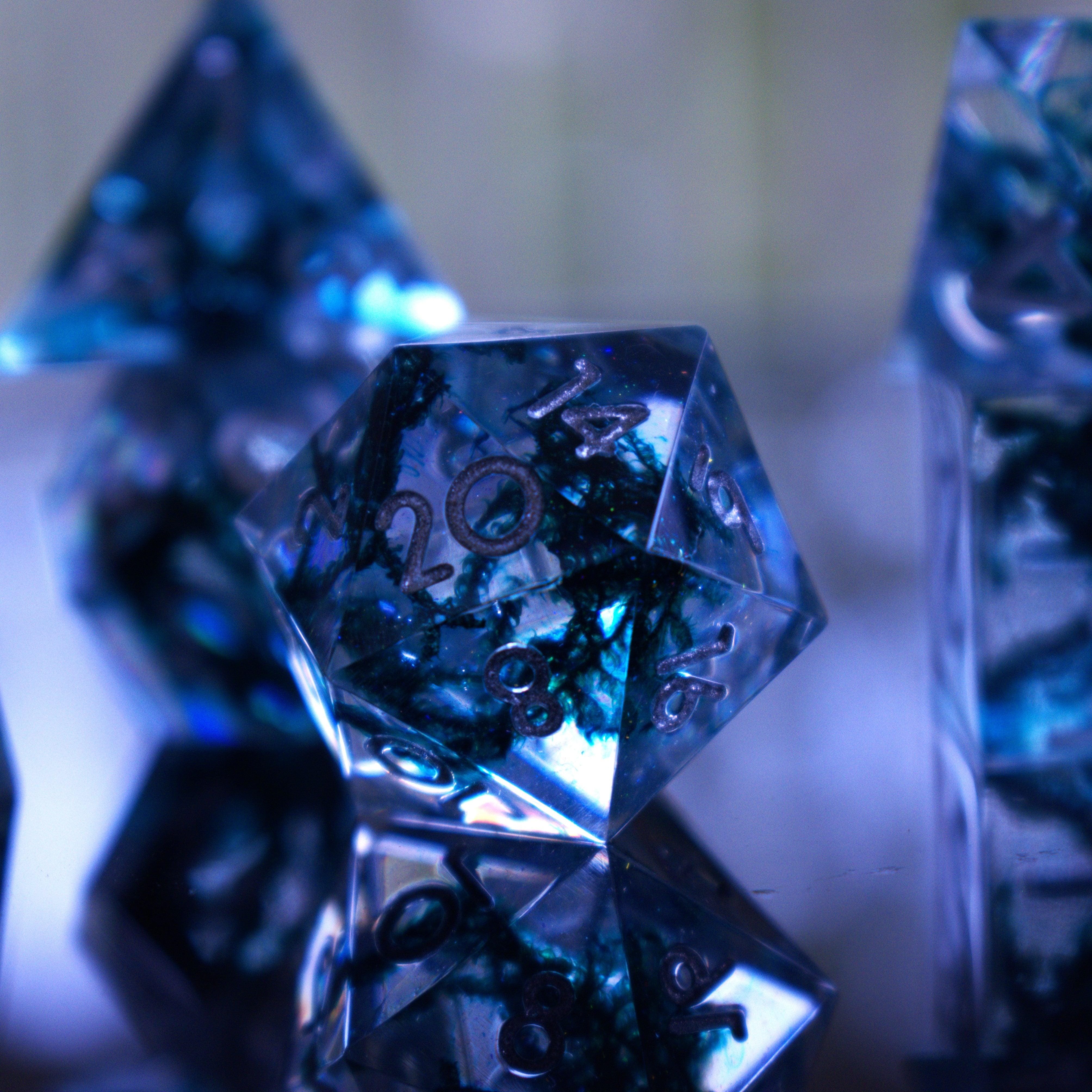 Misty Mountain Gaming Resin Dark Tide Sharp-Edged Resin Dice Set