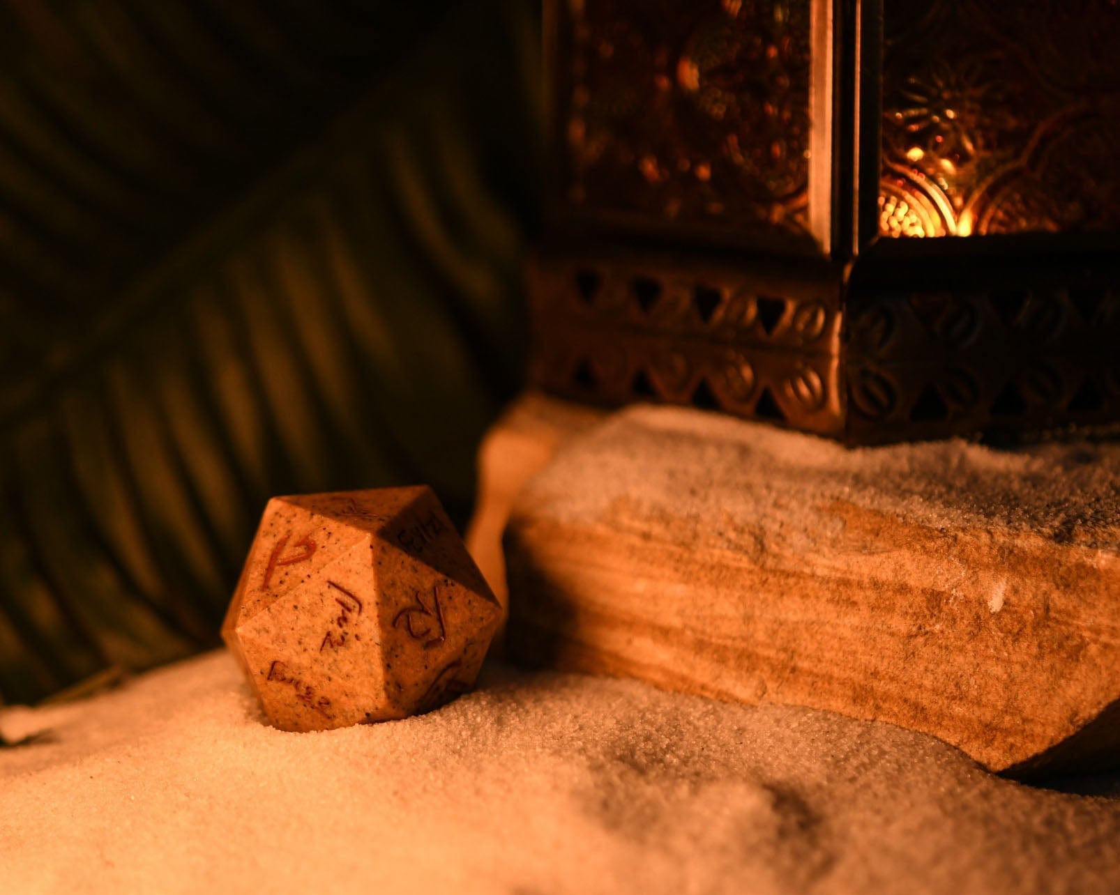 Misty Mountain Gaming Dice Demotic Limestone 30mm d20 - Dice Around the World Collection