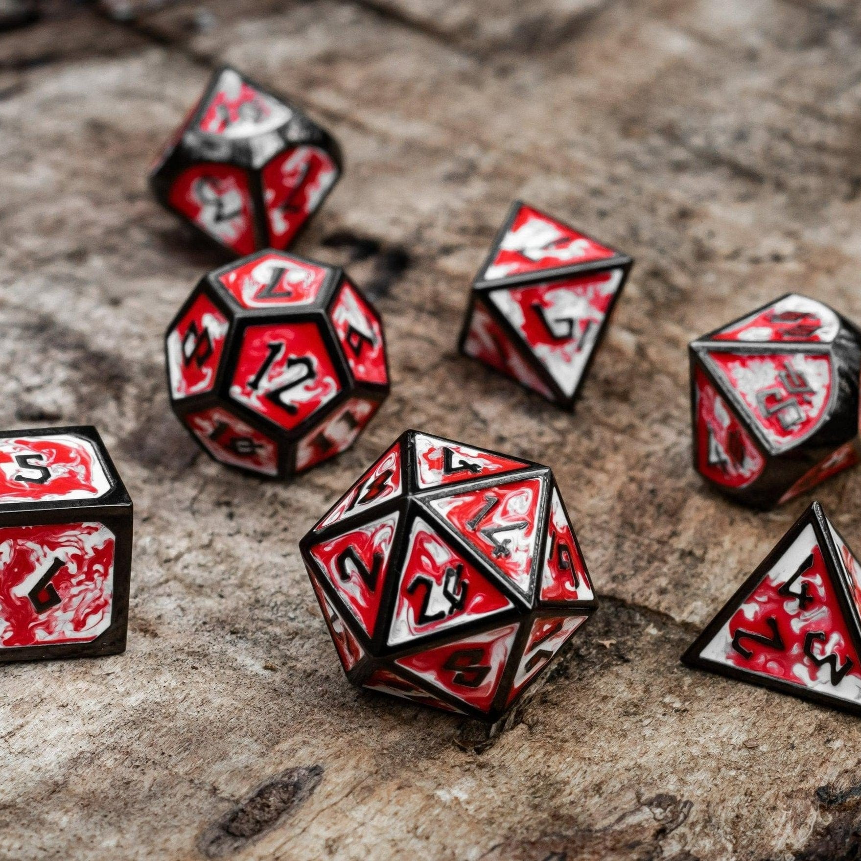 Misty Mountain Gaming Metal Elder Runes Blood Chalice Metal Dice Set