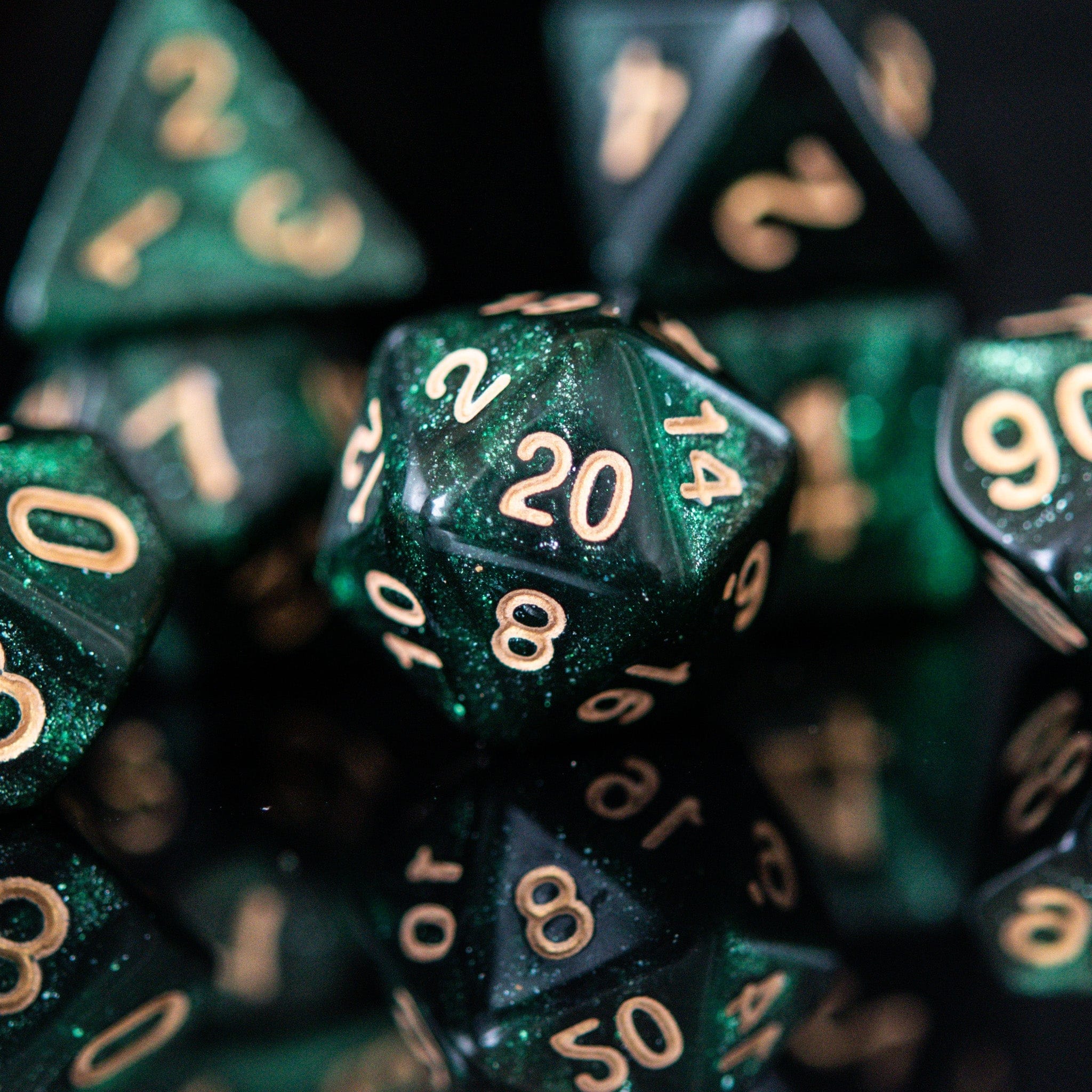 Misty Mountain Gaming Acrylic Dice Enchanted Forest Dew Acrylic Dice Set