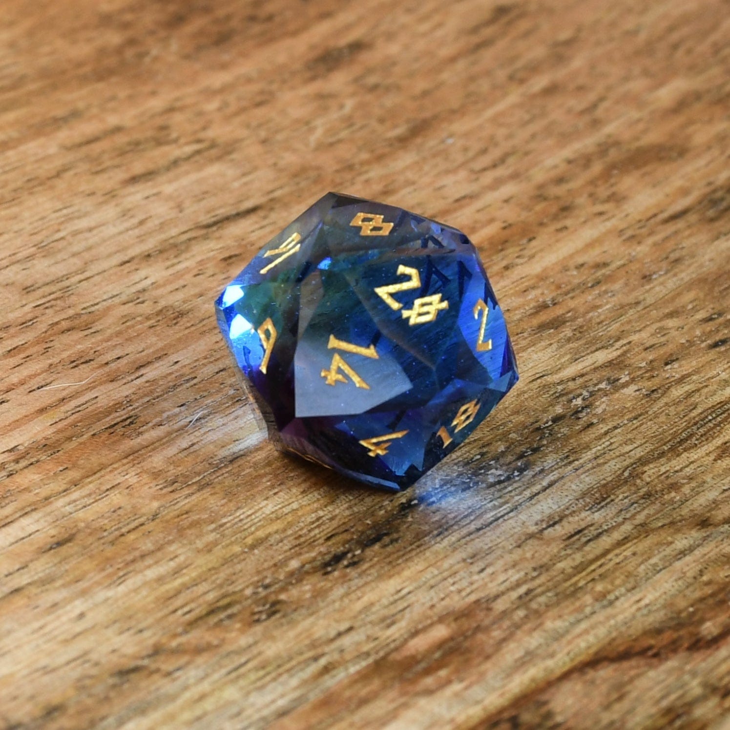 Misty Mountain Gaming Stone/Glass Enchanted Waters Multifaceted Glass Dice Set
