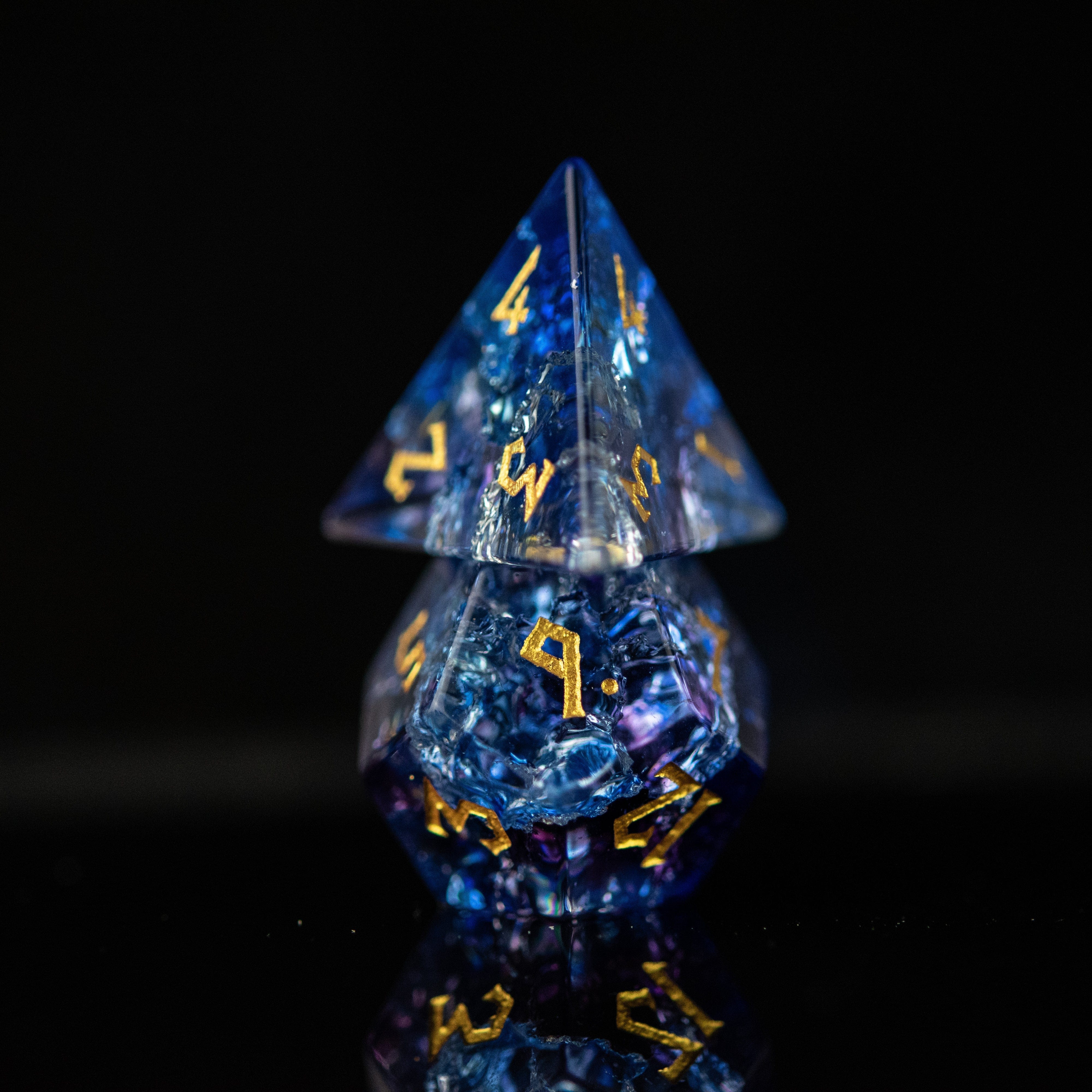 Misty Mountain Gaming Stone/Glass Enchanted Waters Shattered Glass Dice Set