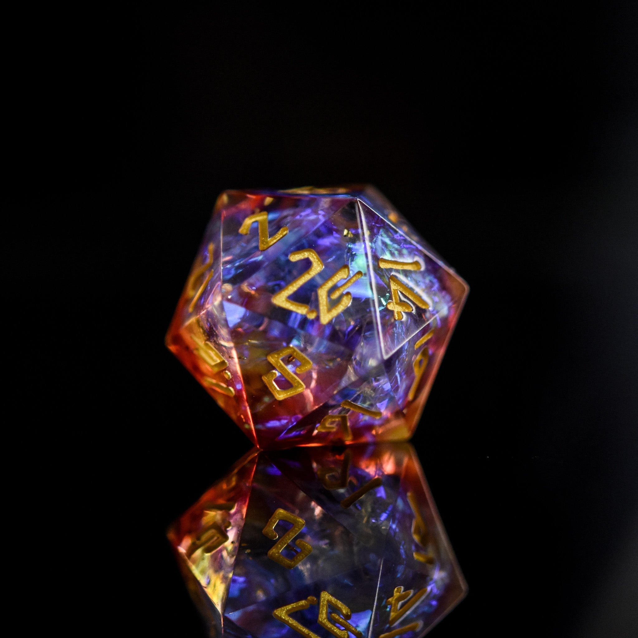 Misty Mountain Gaming Resin Ethereal Light Sharp-Edged Resin Dice Set
