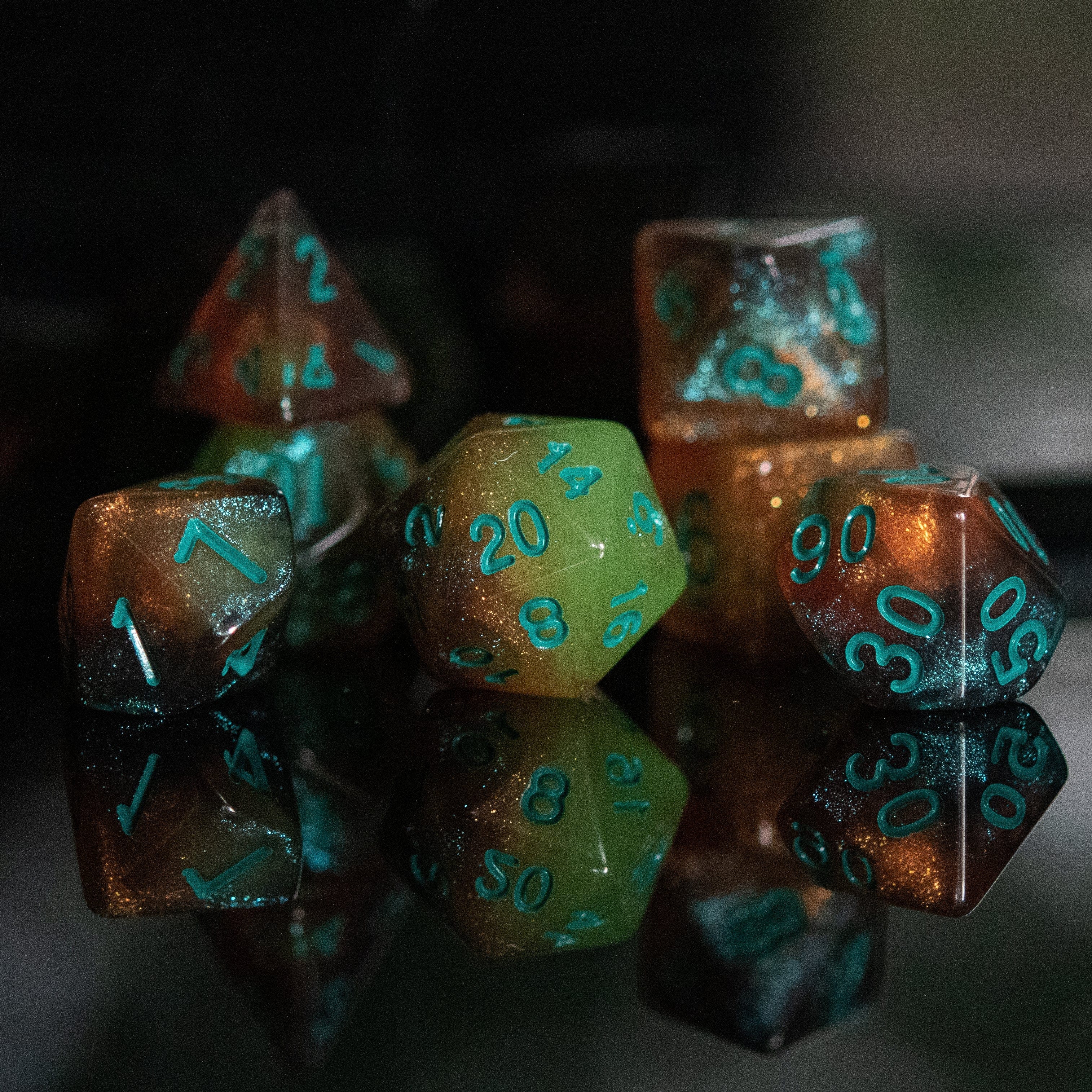 Misty Mountain Gaming Acrylic Dice Extraterrestrial Acrylic Dice Set