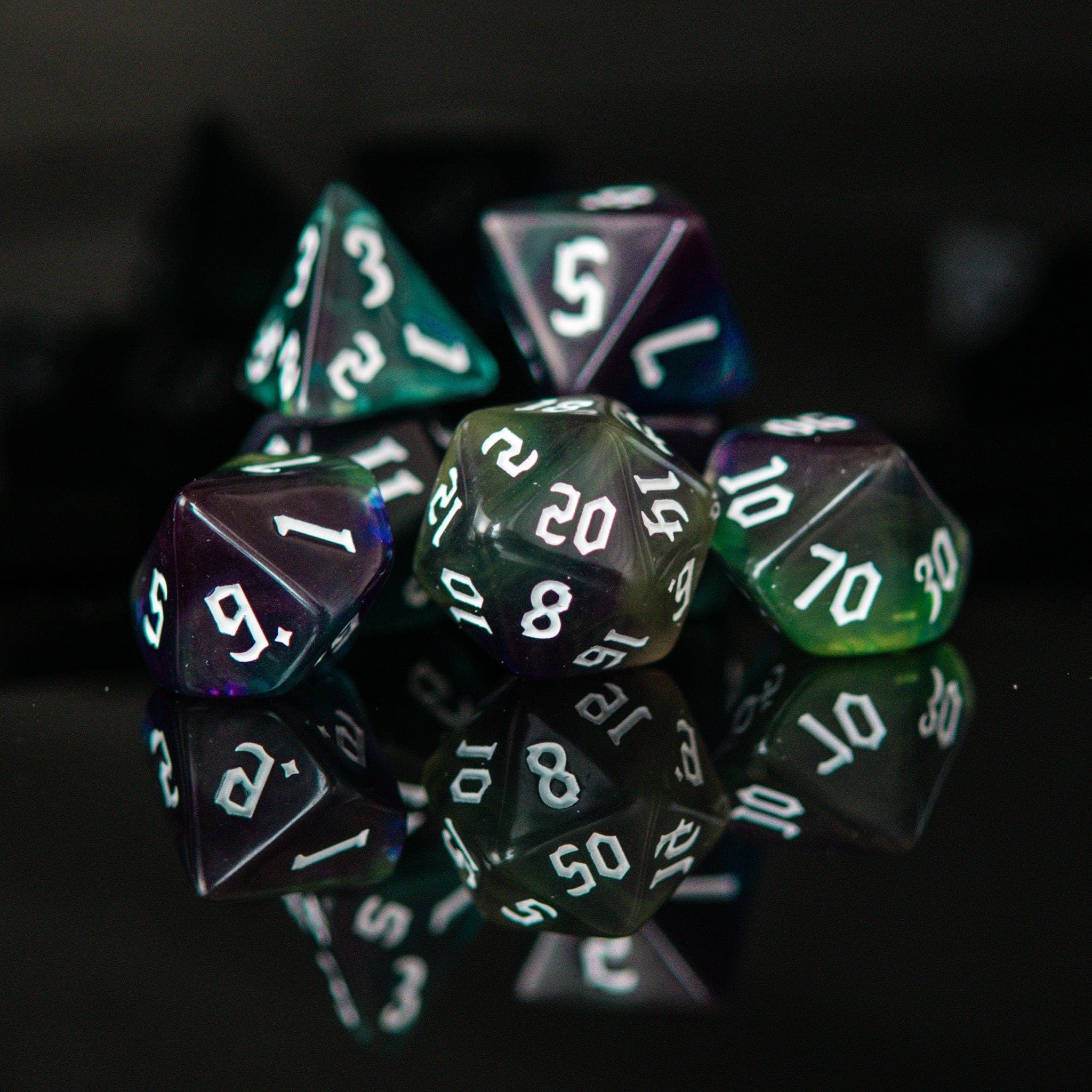Misty Mountain Gaming Acrylic Dice Fighter Class Acrylic Dice Set
