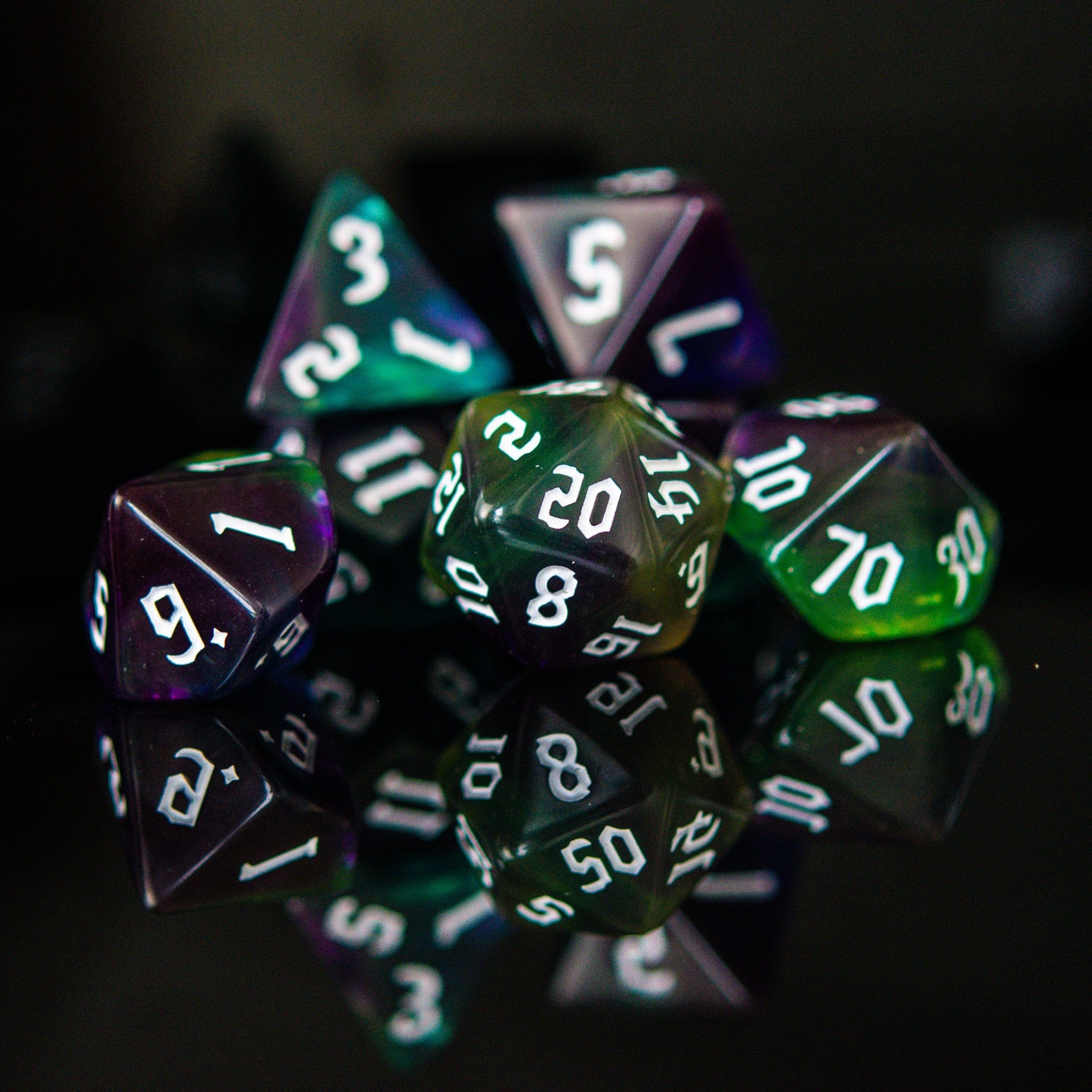 Misty Mountain Gaming Acrylic Dice Fighter Class Acrylic Dice Set