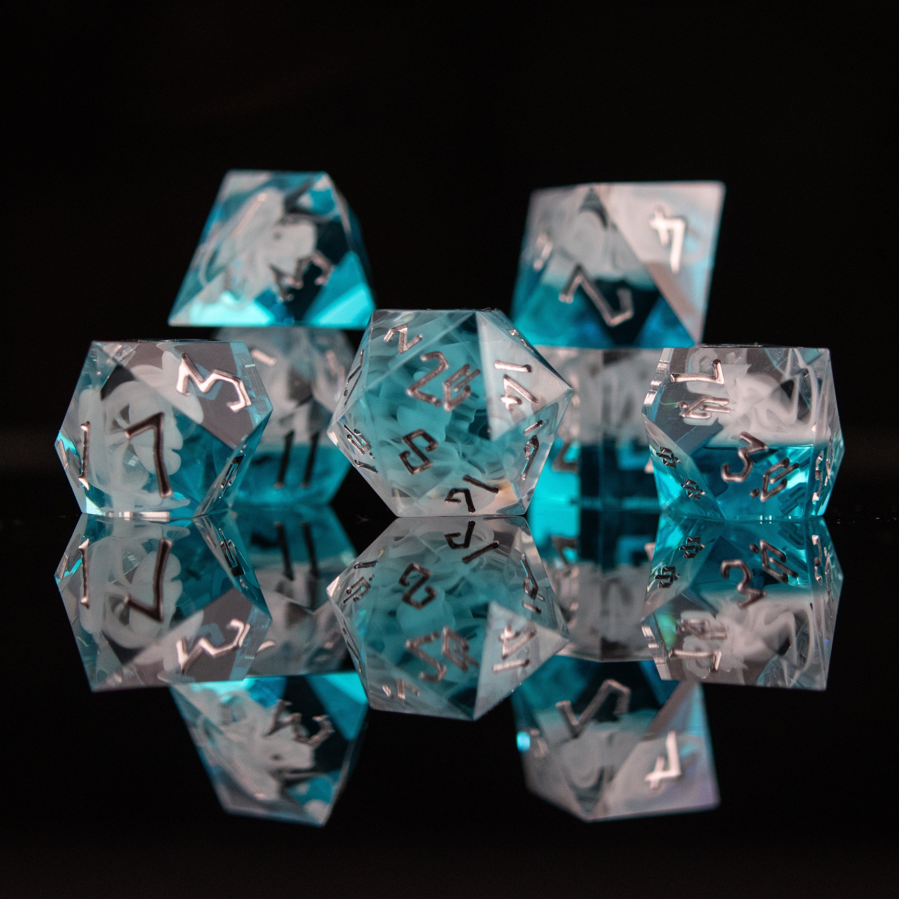 Misty Mountain Gaming Resin Fog Cloud Sharp-Edged Resin Dice Set
