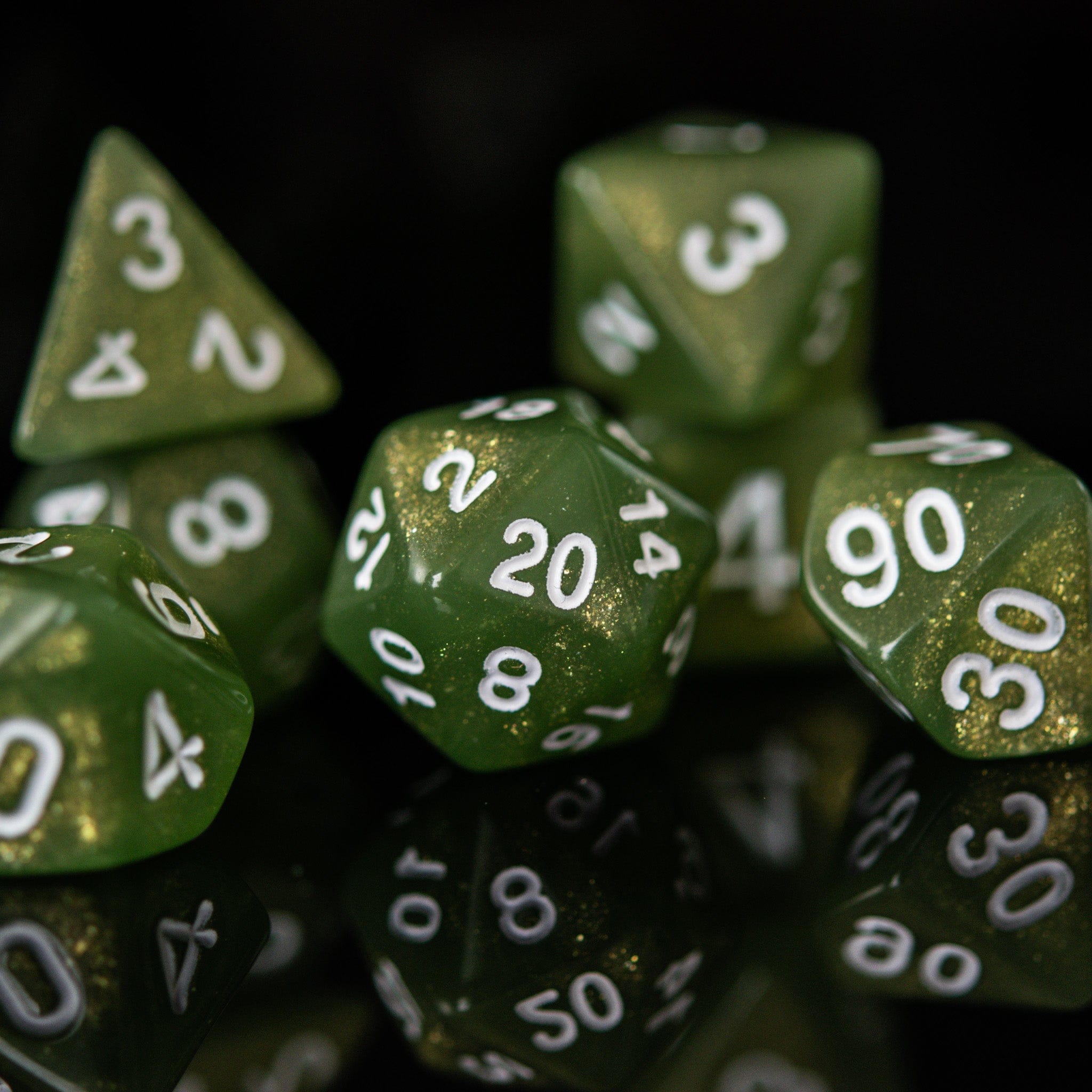 Misty Mountain Gaming Acrylic Dice Forest Sprite Acrylic Dice Set