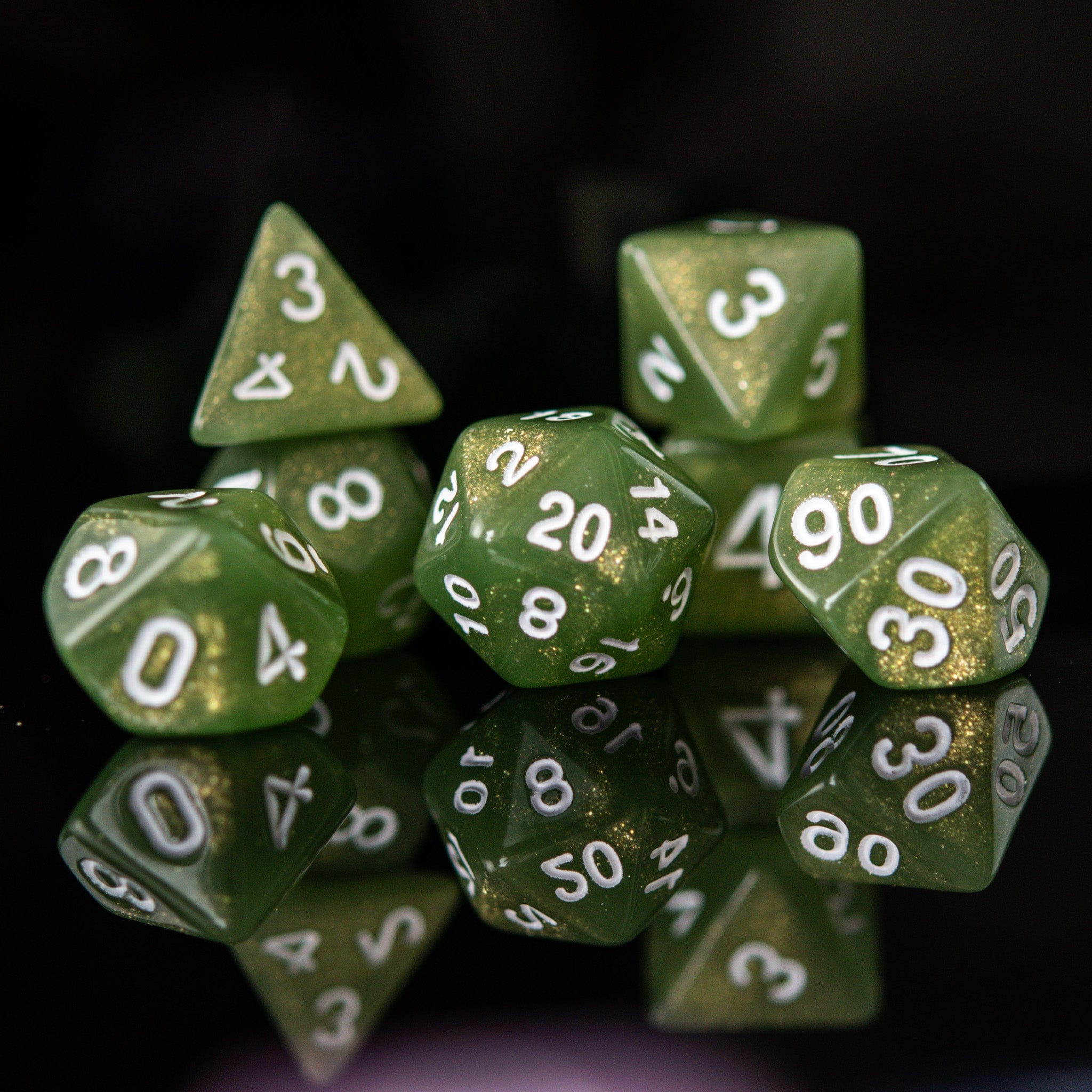 Misty Mountain Gaming Acrylic Dice Forest Sprite Acrylic Dice Set