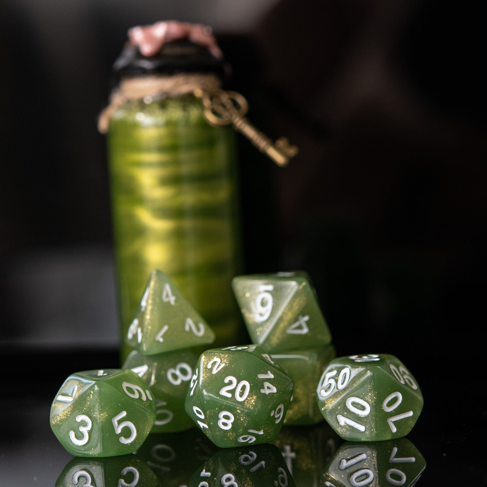 Misty Mountain Gaming Acrylic Dice Forest Sprite Acrylic Dice Set
