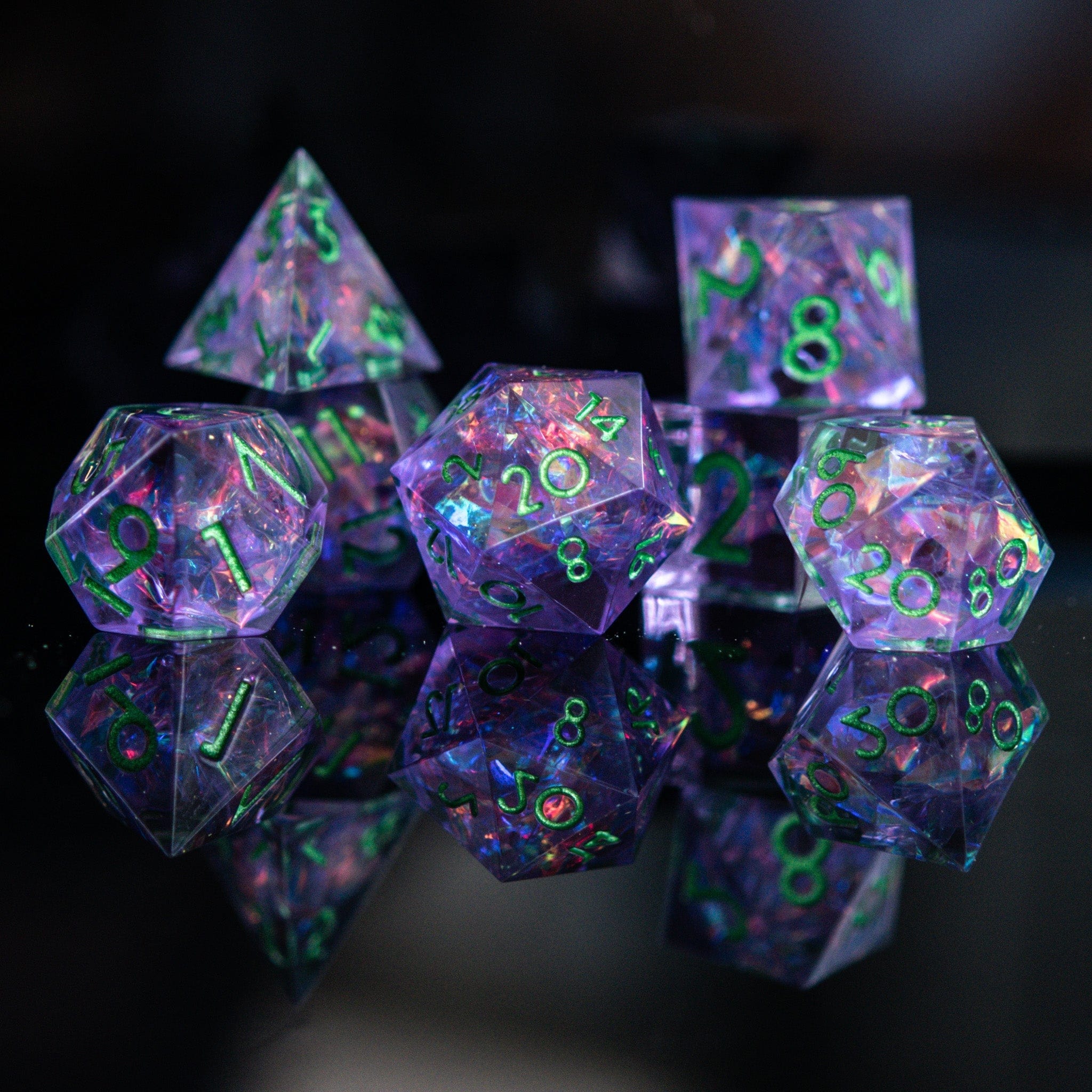 Misty Mountain Gaming Resin Galactic Shatter Sharp-Edged Resin Dice Set