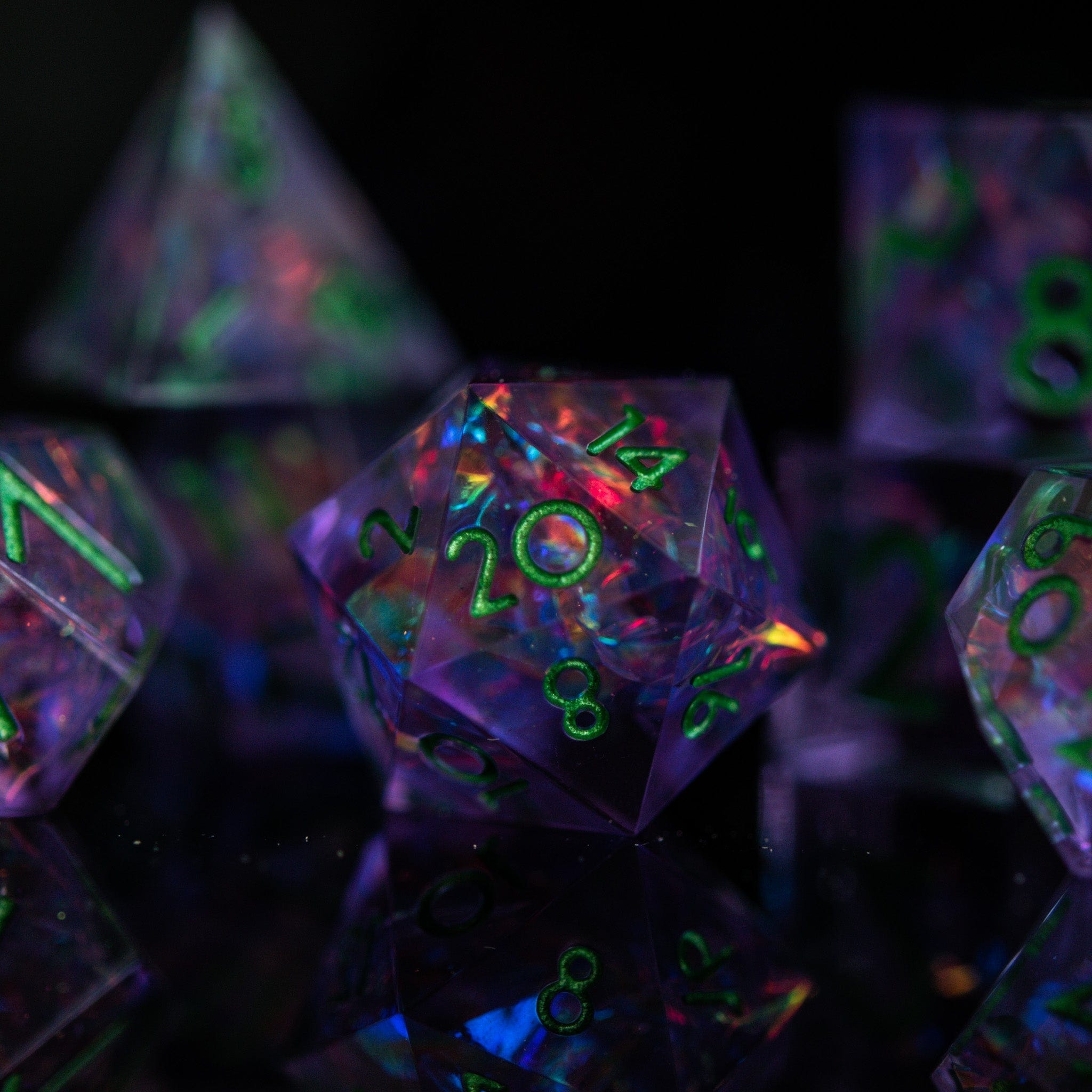Misty Mountain Gaming Resin Galactic Shatter Sharp-Edged Resin Dice Set