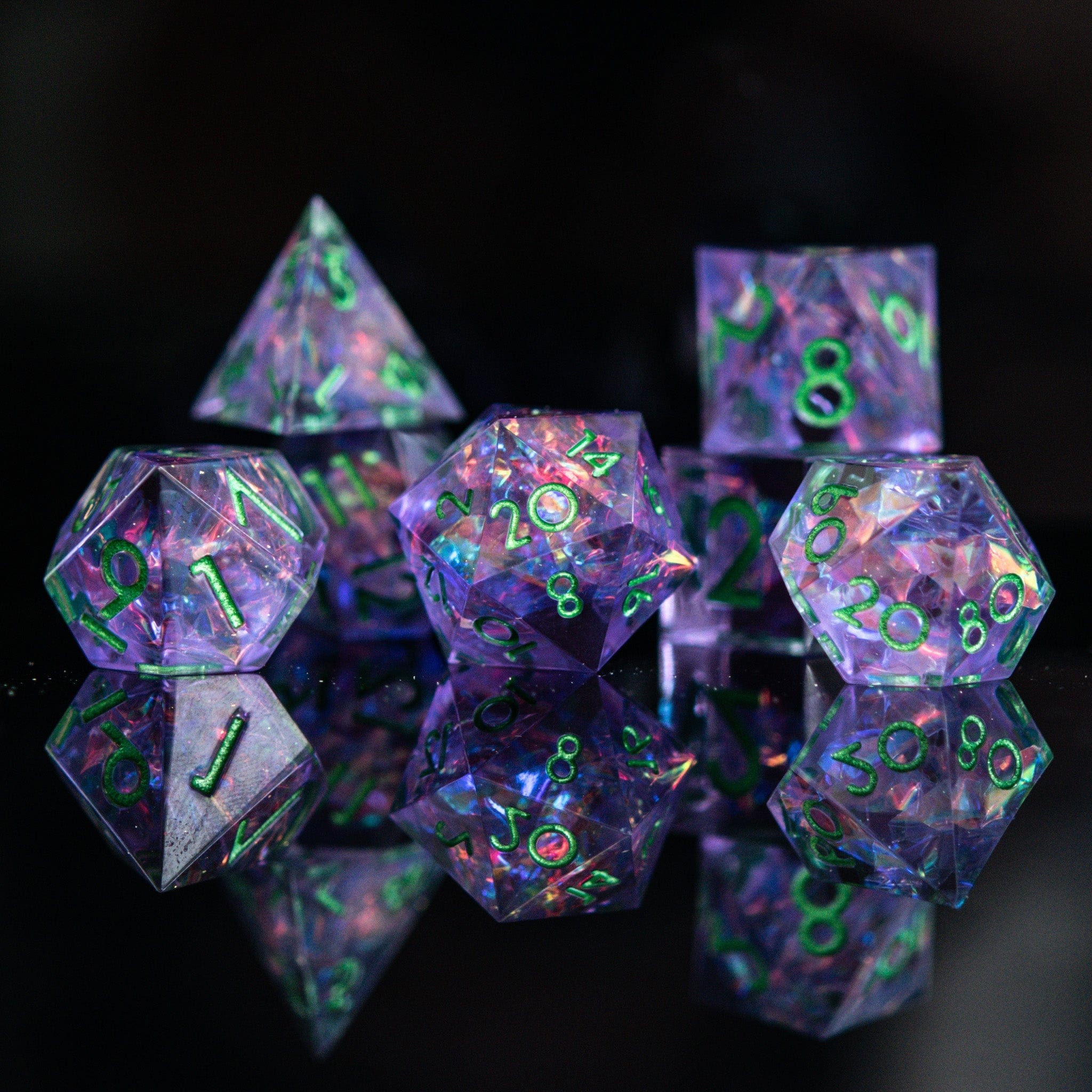 Misty Mountain Gaming Resin Galactic Shatter Sharp-Edged Resin Dice Set