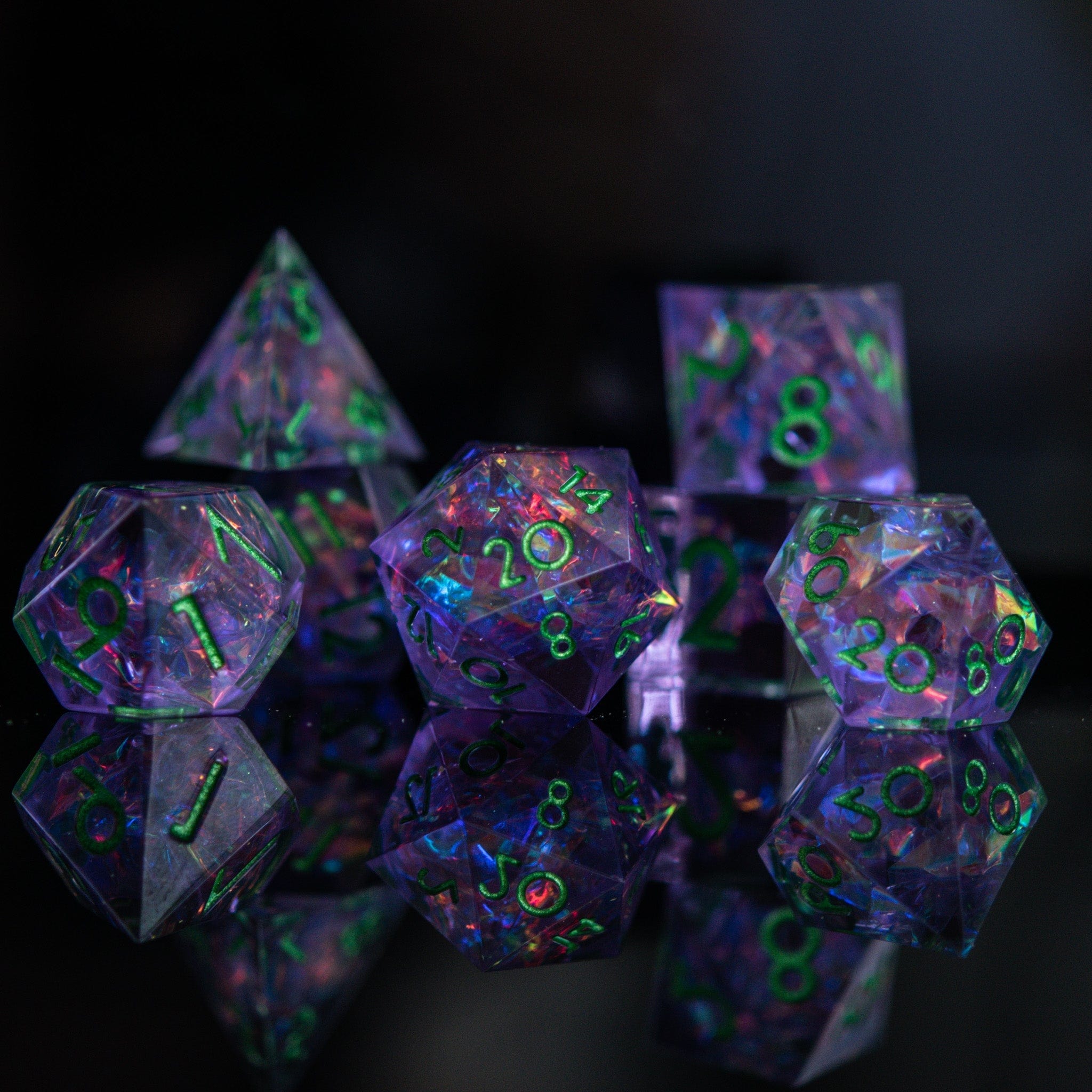 Misty Mountain Gaming Resin Galactic Shatter Sharp-Edged Resin Dice Set
