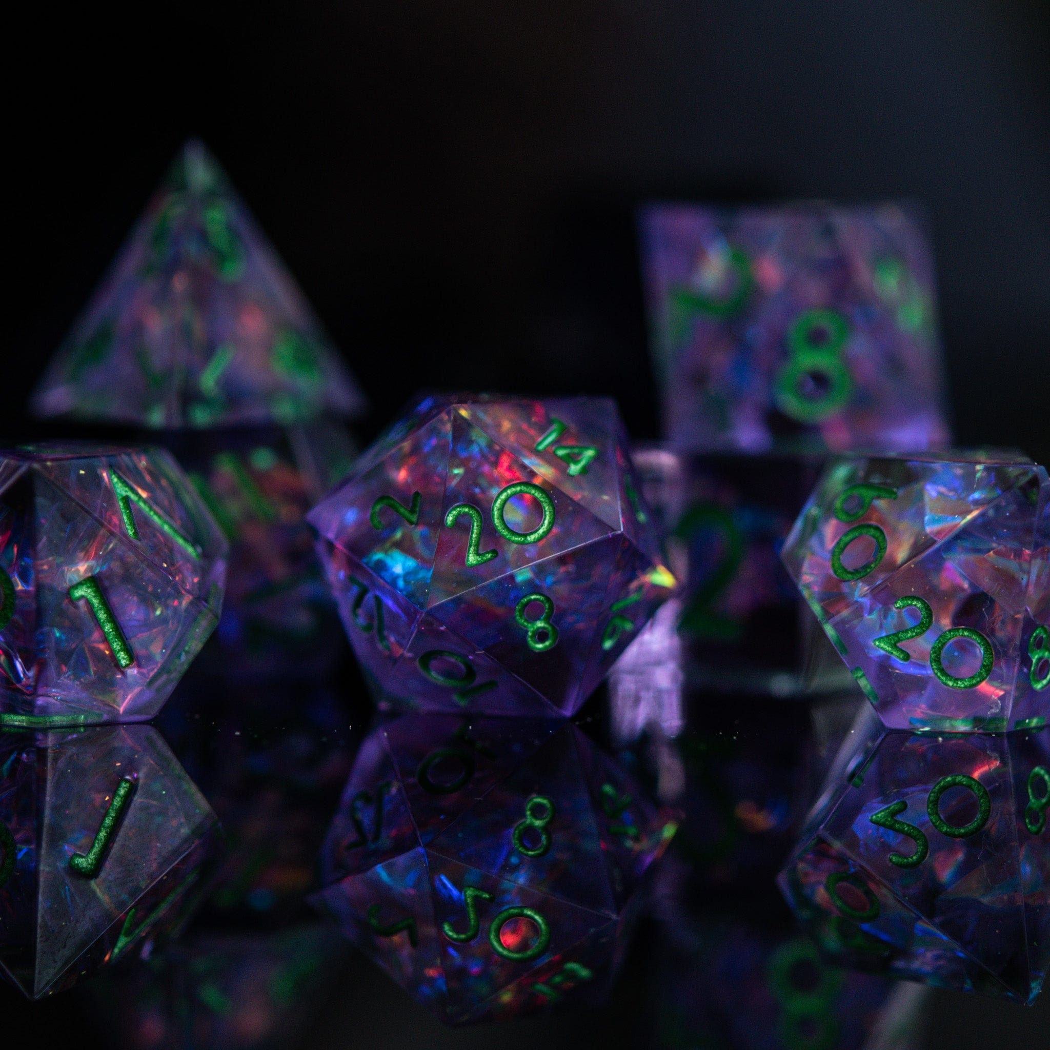Misty Mountain Gaming Resin Galactic Shatter Sharp-Edged Resin Dice Set