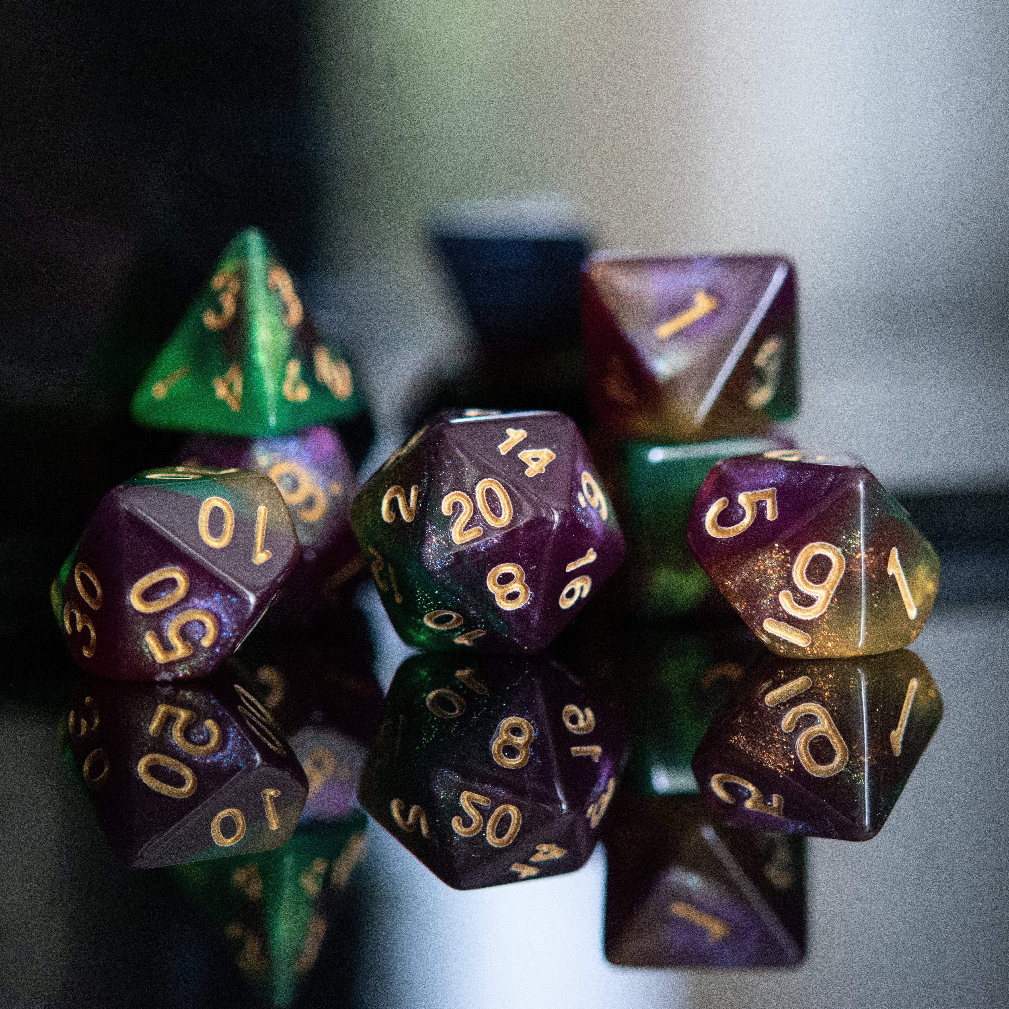 Misty Mountain Gaming Acrylic Dice Galactic Void Acrylic Dice Set