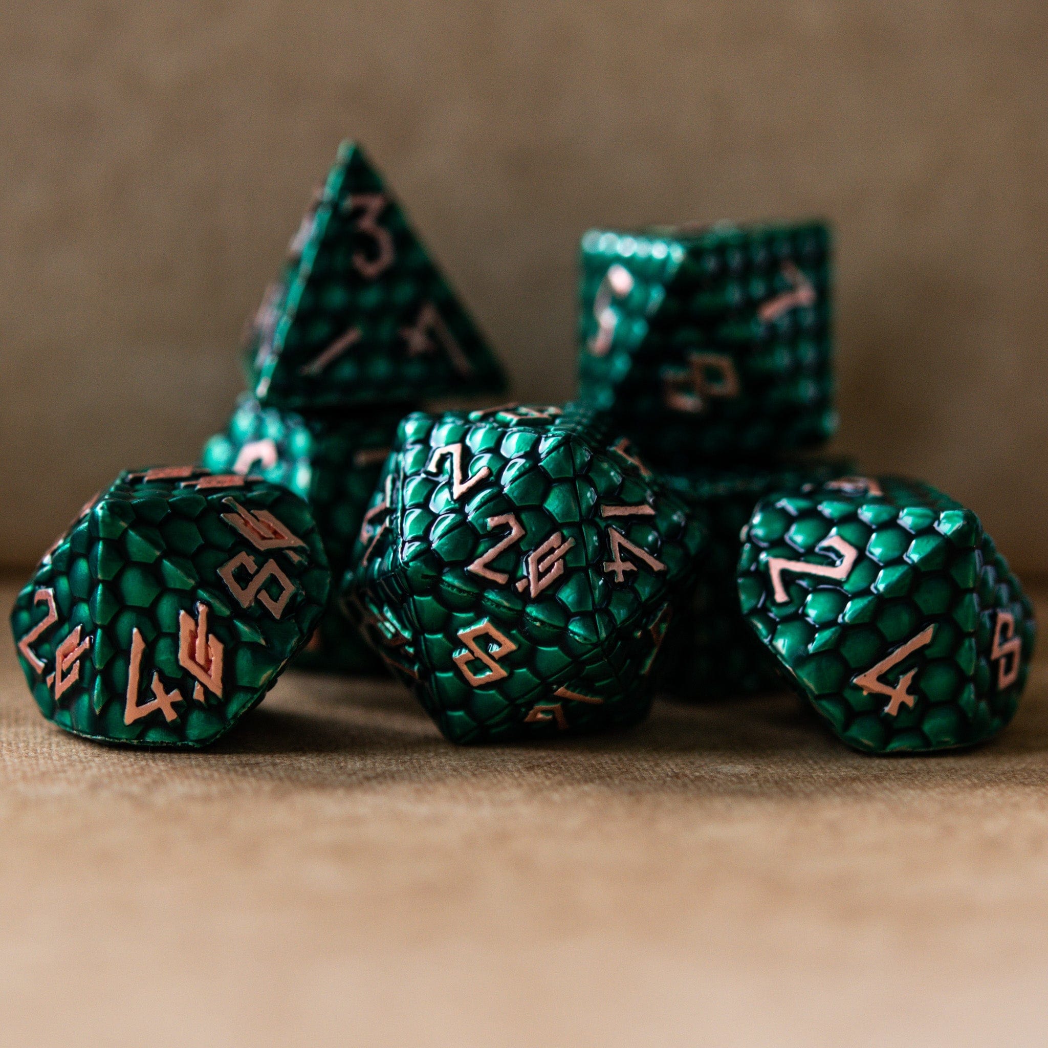 Misty Mountain Gaming Metal Green Dragon's Egg Metal Dice Set