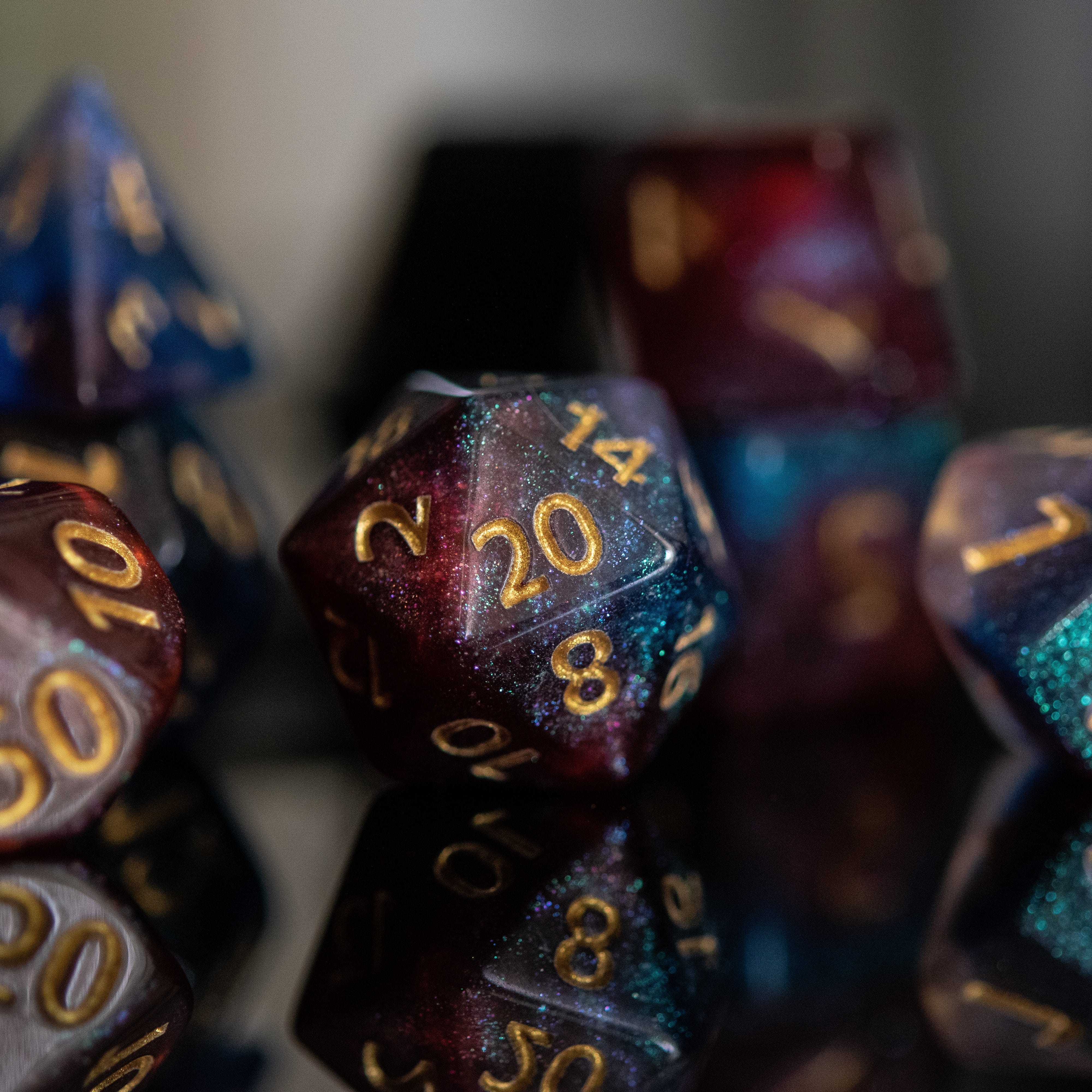 Misty Mountain Gaming Acrylic Dice Helix Galaxy Acrylic Dice Set