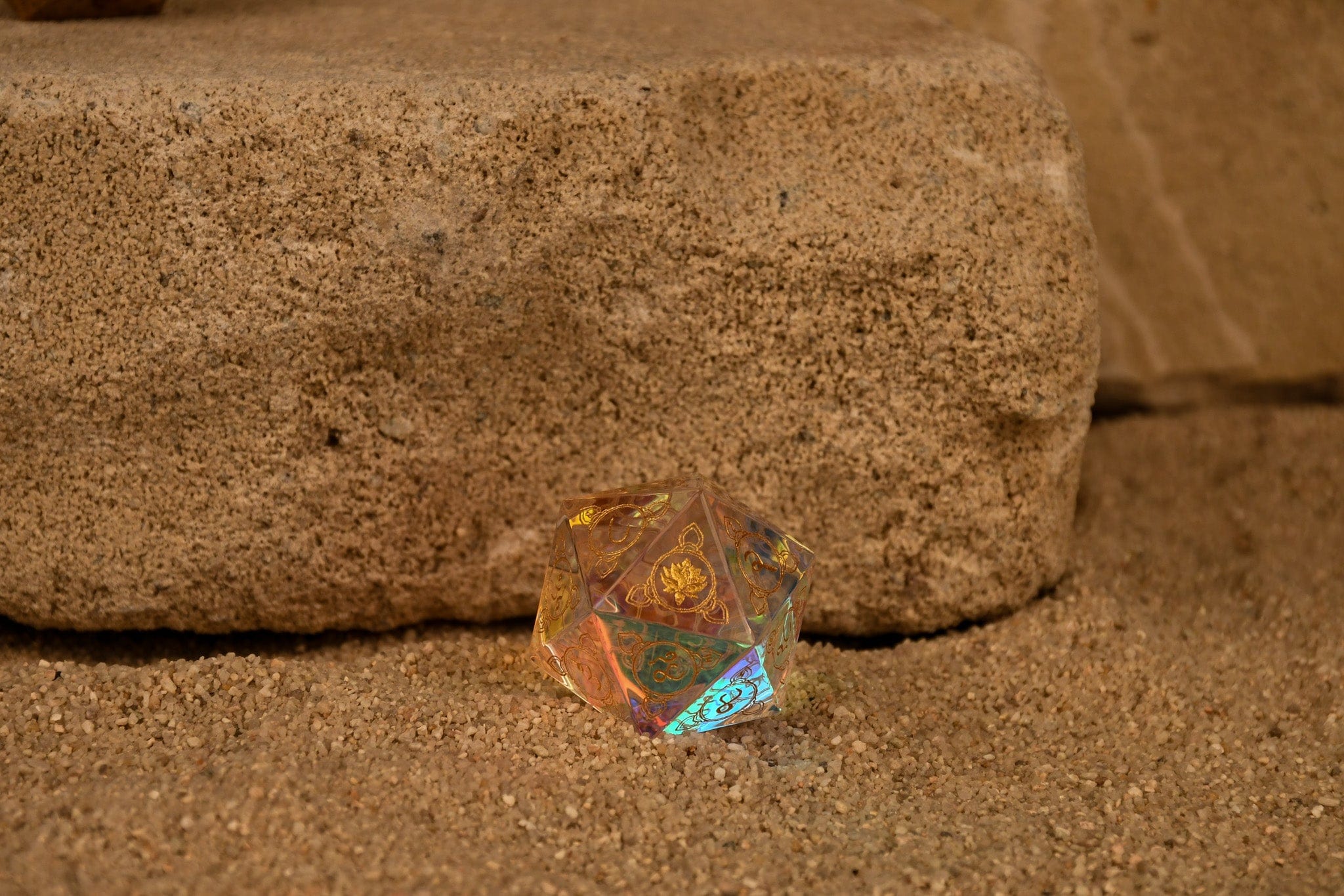 Misty Mountain Gaming Dice Hindi Prismatic Glass 30mm d20 - Dice Around the World Collection