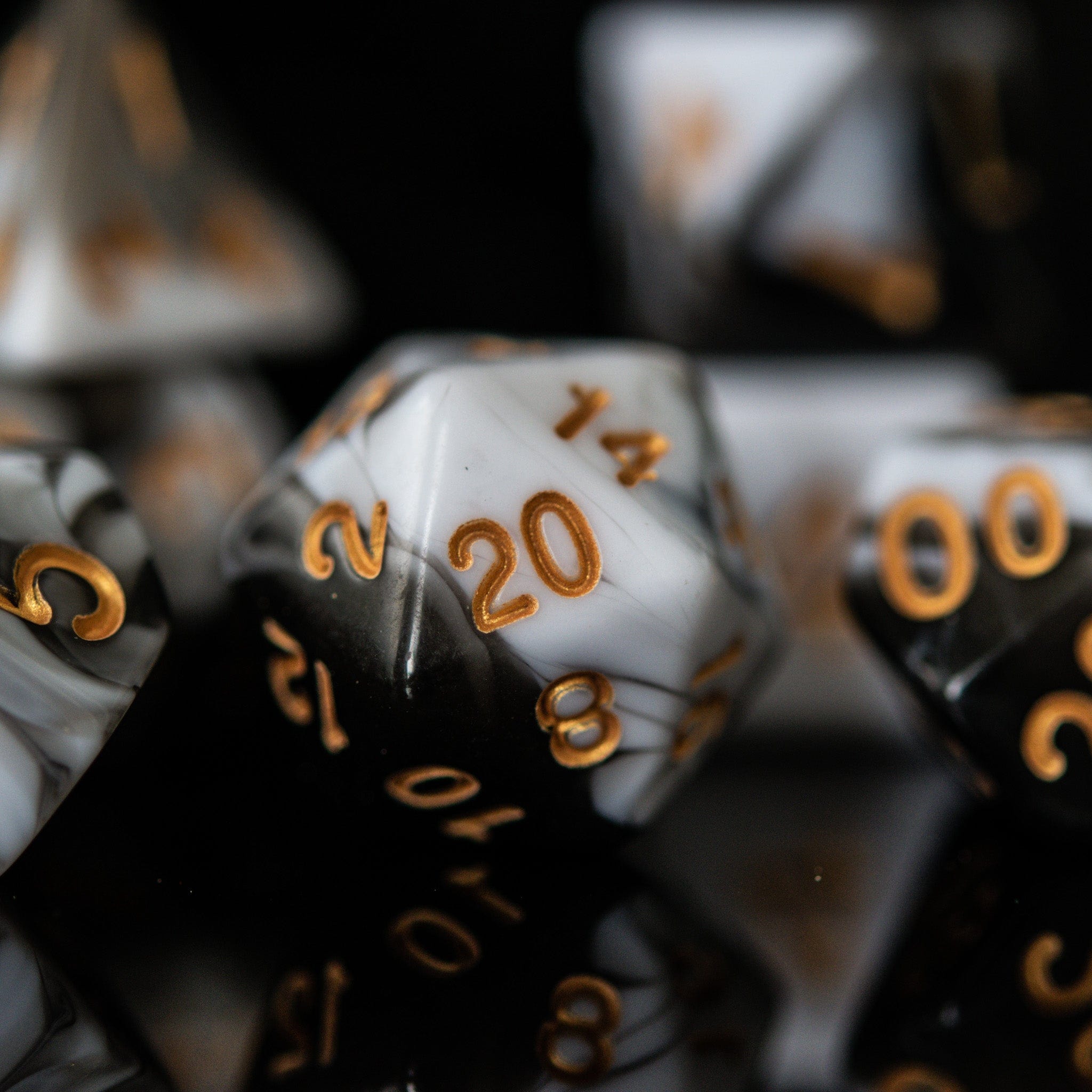Misty Mountain Gaming Acrylic Dice Illustration Acrylic Dice Set