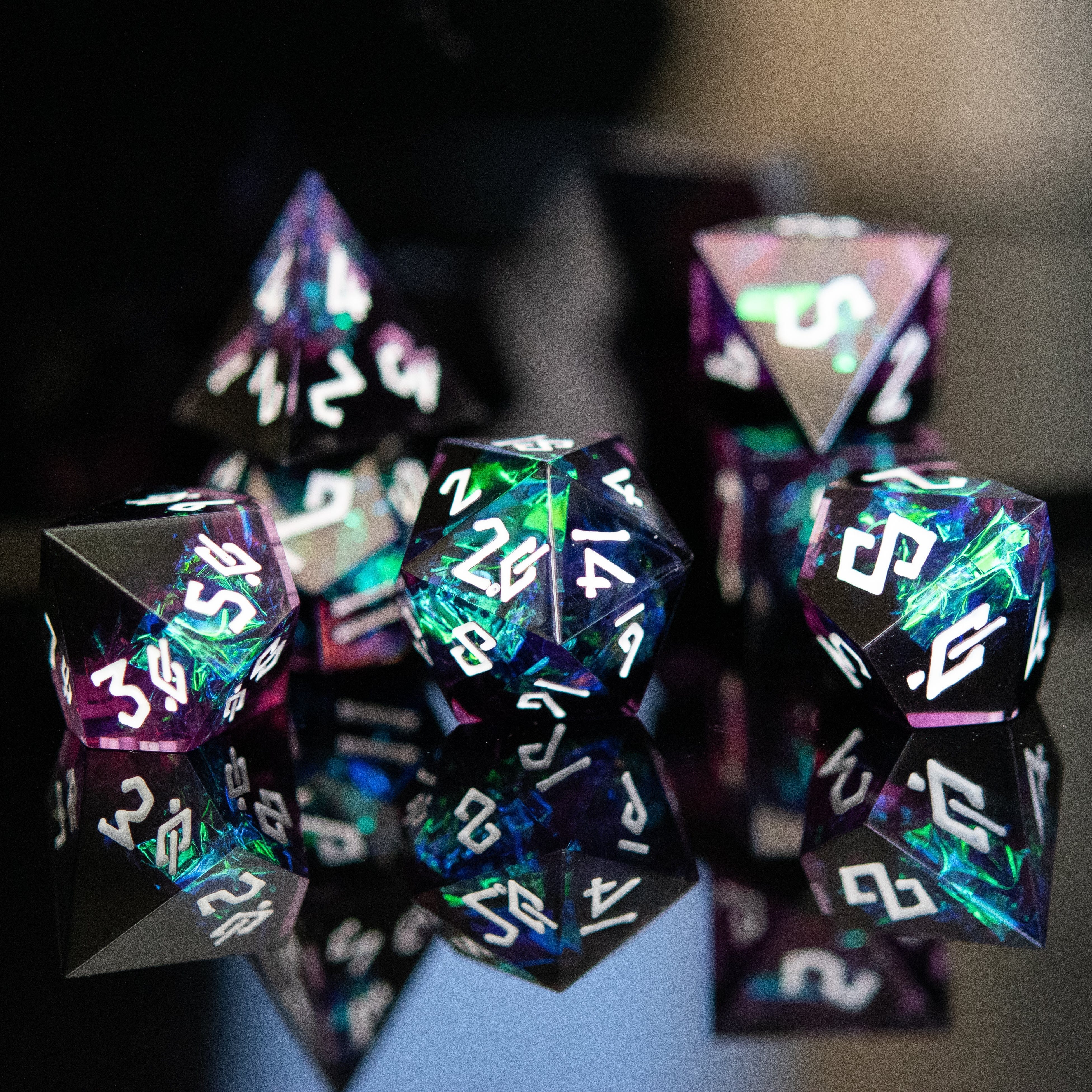 Misty Mountain Gaming Resin Incantation Sharp-Edged Resin Dice Set