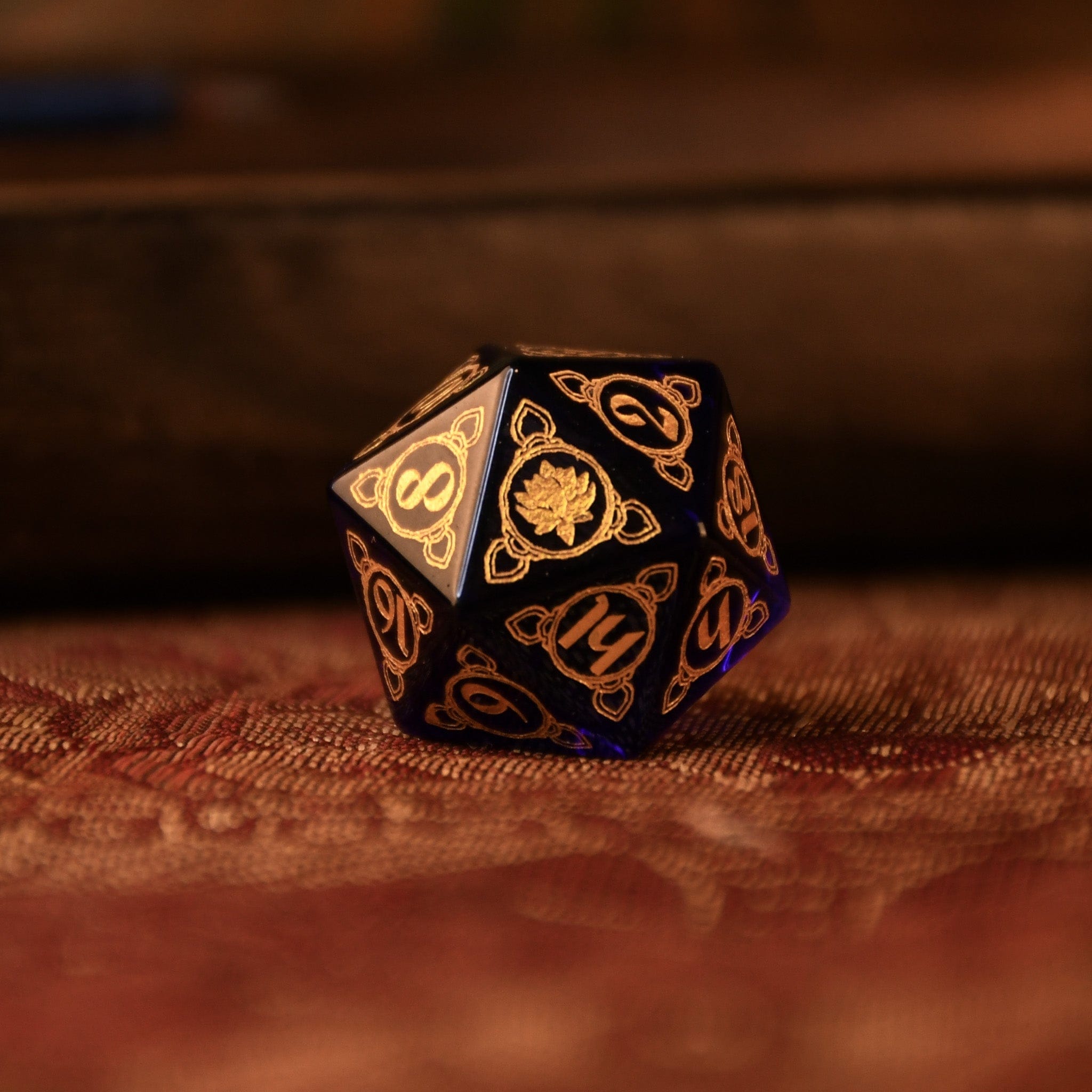 Misty Mountain Gaming Dice Indian Blue Glass Dice Set - Dice Around the World Collection