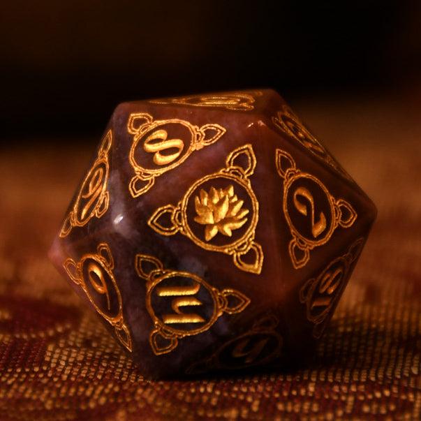 Misty Mountain Gaming Dice Indian, Indian Agate Stone Dice Set - Dice Around the World Collection