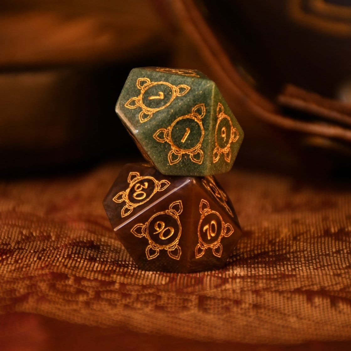 Misty Mountain Gaming Dice Indian, Indian Agate Stone Dice Set - Dice Around the World Collection