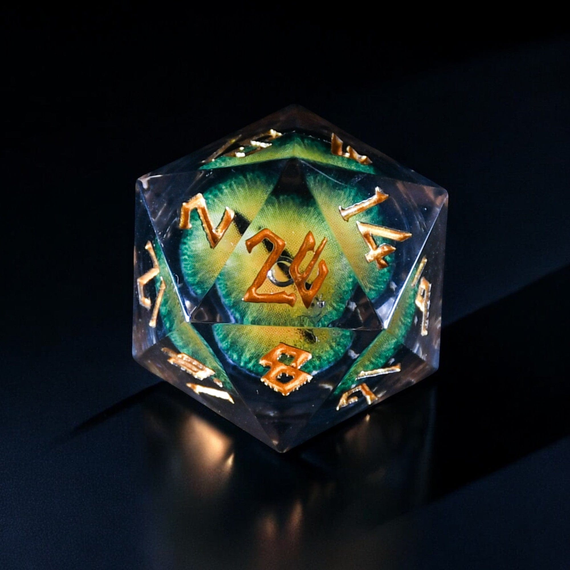 Misty Mountain Gaming Liquid Core Jurassic Yellow Liquid Core Dice Set