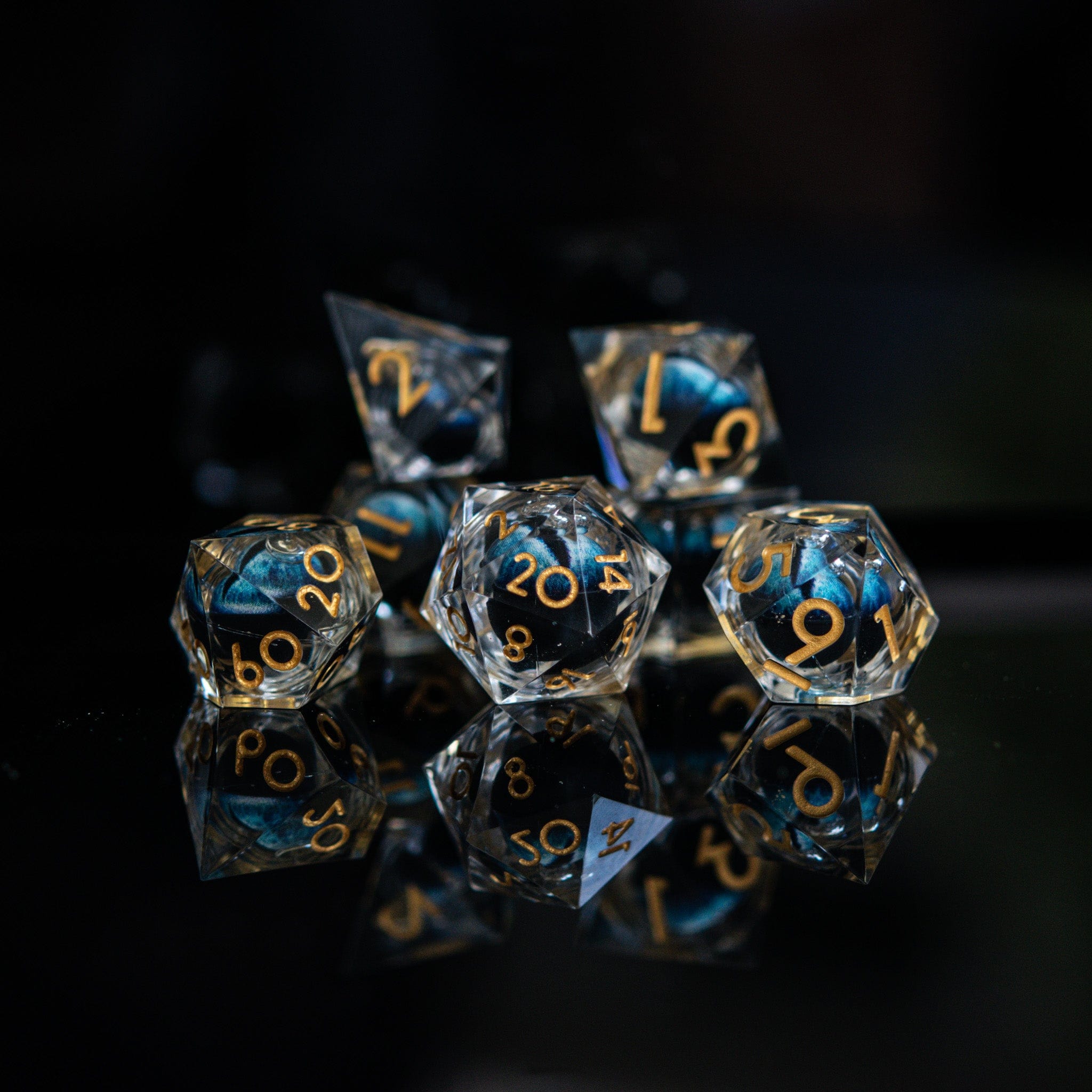 Misty Mountain Gaming Liquid Core Legacy of Blue Eyes Liquid Core Dice Set