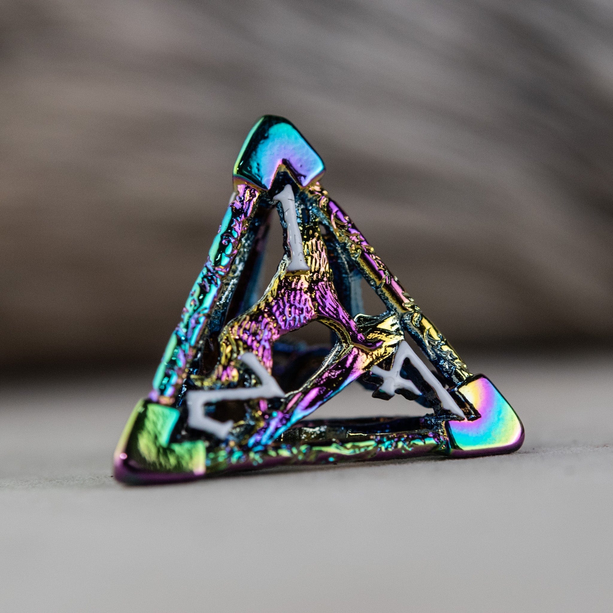 Misty Mountain Gaming hollow Legends of Valhalla - Iridescent and White Hollow Metal Dice Set