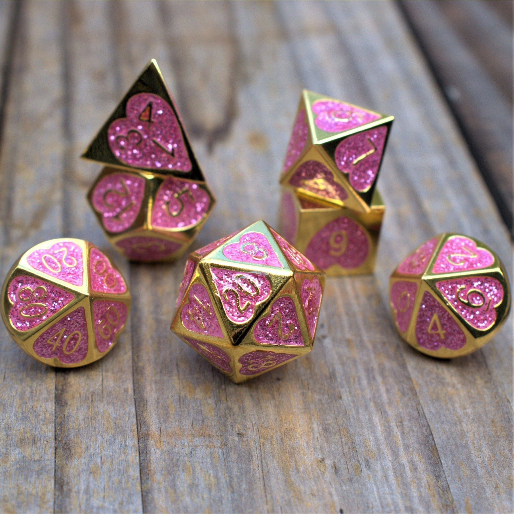 Misty Mountain Gaming Metal Maiden Lillian's Heart Metal Dice Set