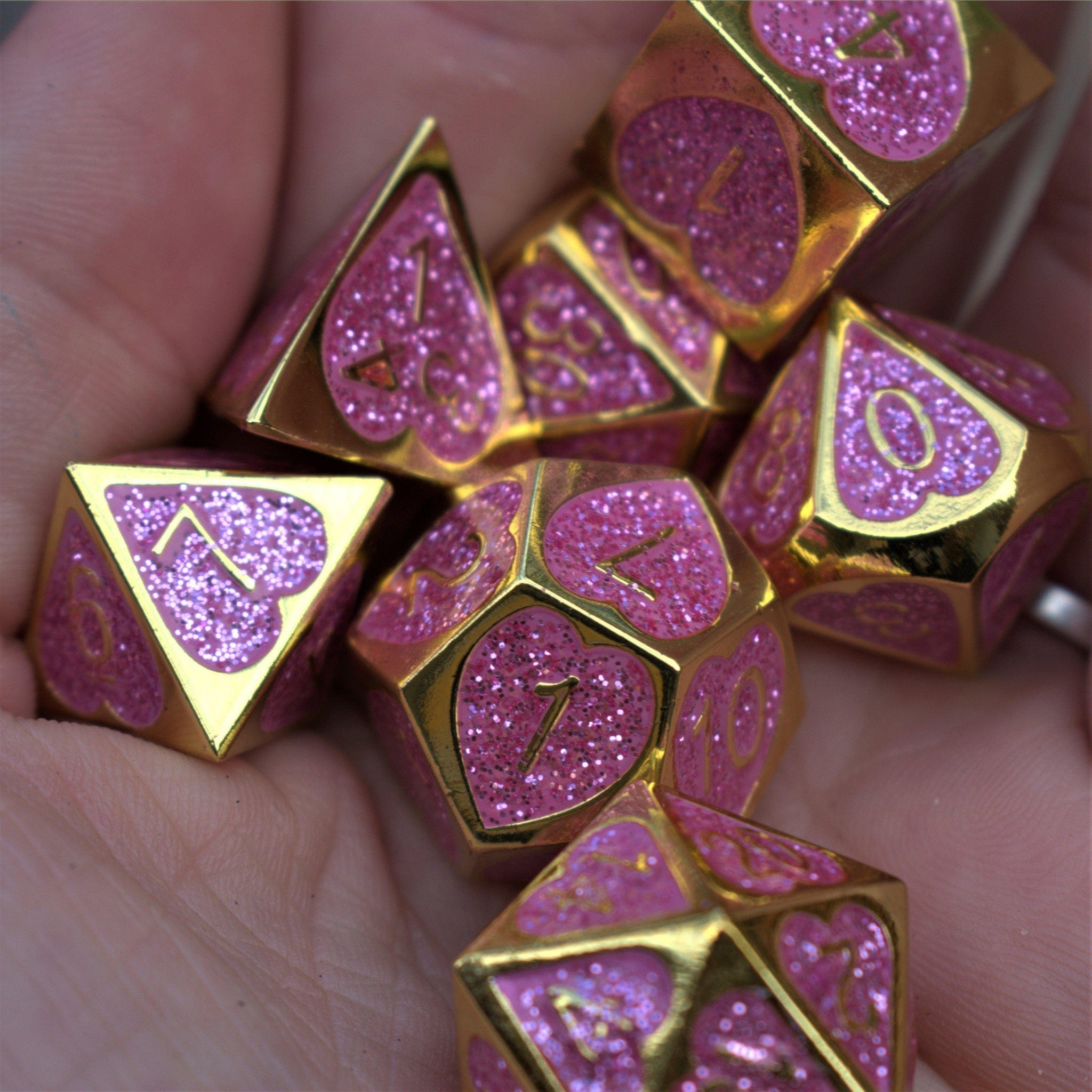 Misty Mountain Gaming Metal Maiden Lillian's Heart Metal Dice Set